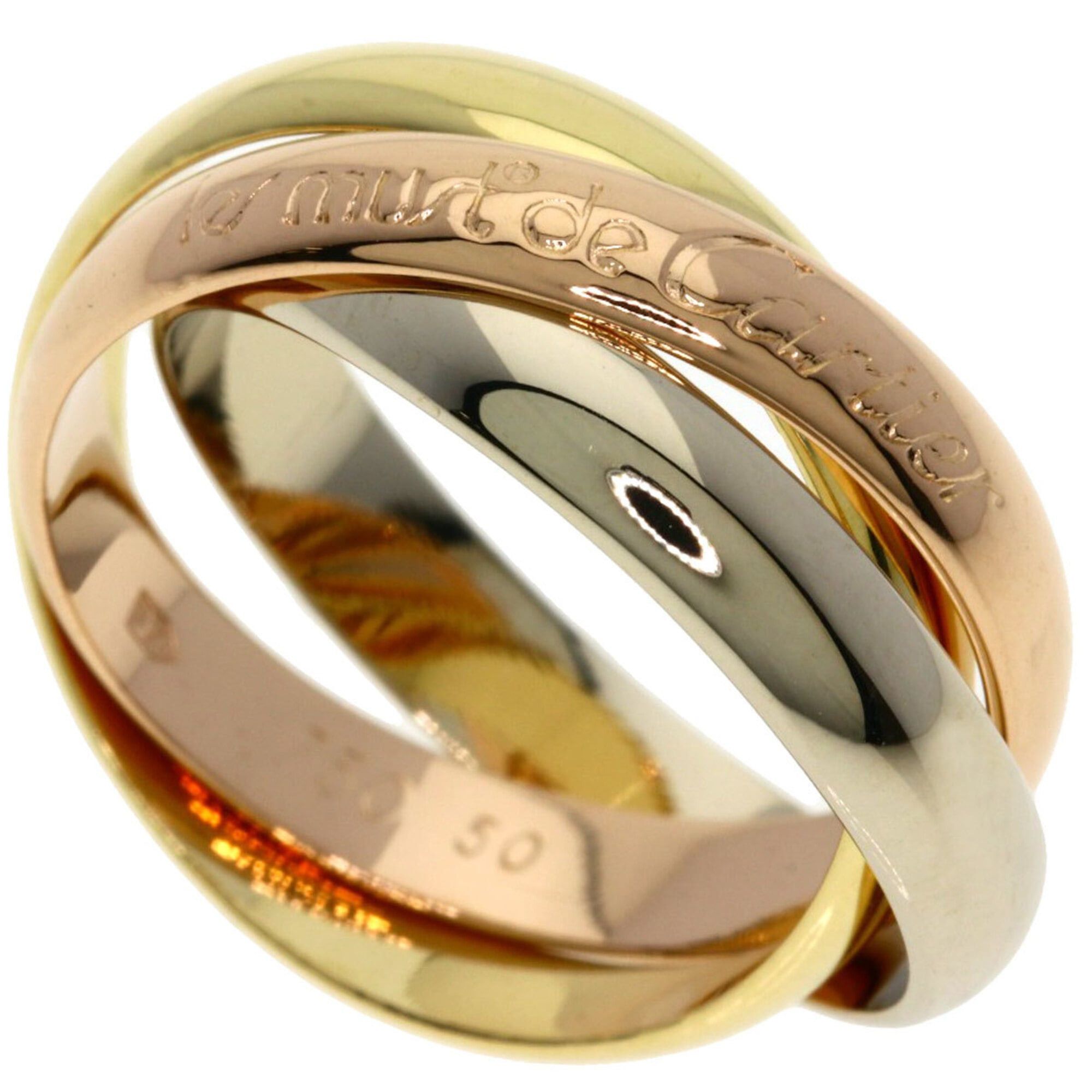 Cartier Cartier Trinity #50 Ring - 18K Yellow Gold/18K Pink White Gold Women's CARTIER Size ONE SIZE - 1 Thumbnail