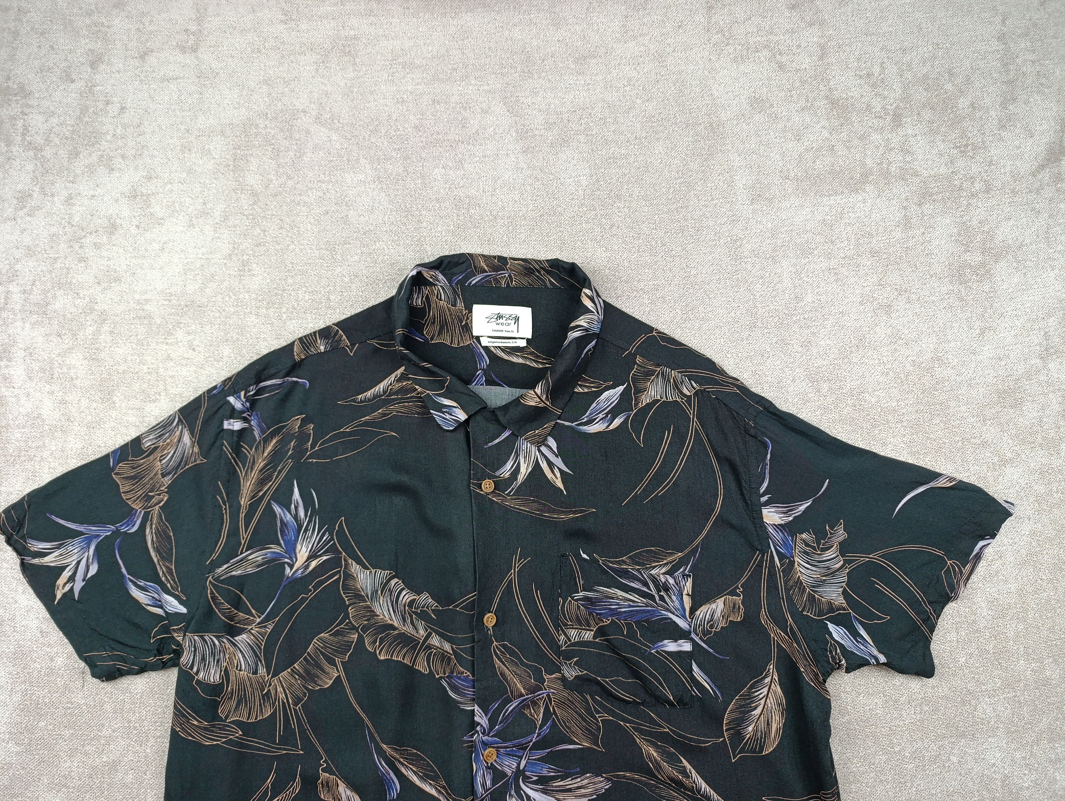 Stussy Stussy Mens Rayon (Silk) Floral Print Shirt Size US XL / EU 56 / 4 - 2 Thumbnail