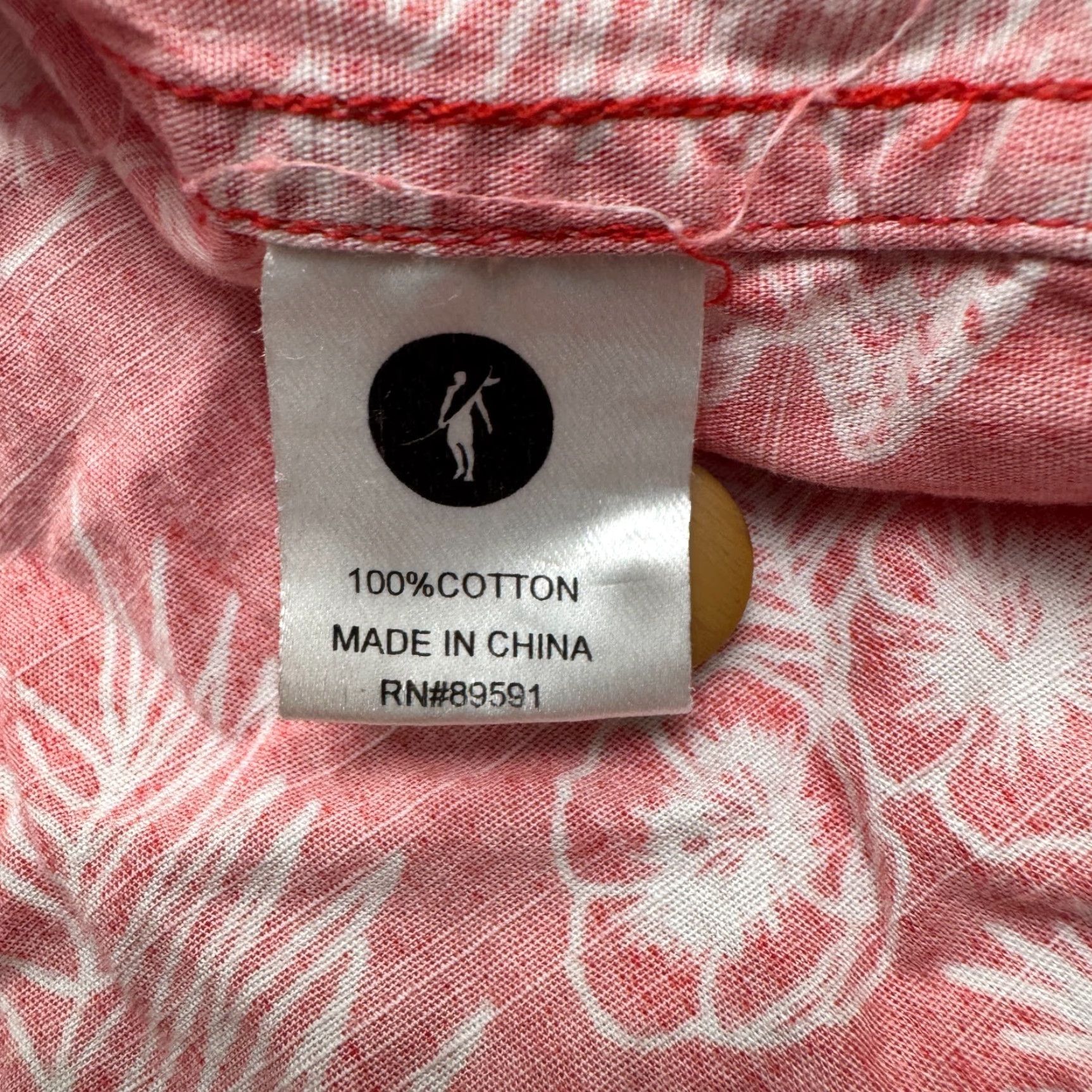 Vintage Toes On The Nose x Ballast Point Button-Up Shirt Adults Medium Red Floral Beach Hawaiian Short Sleeve Cotton 42in Chest Mens Size US M / EU 48-50 / 2 - 7 Thumbnail