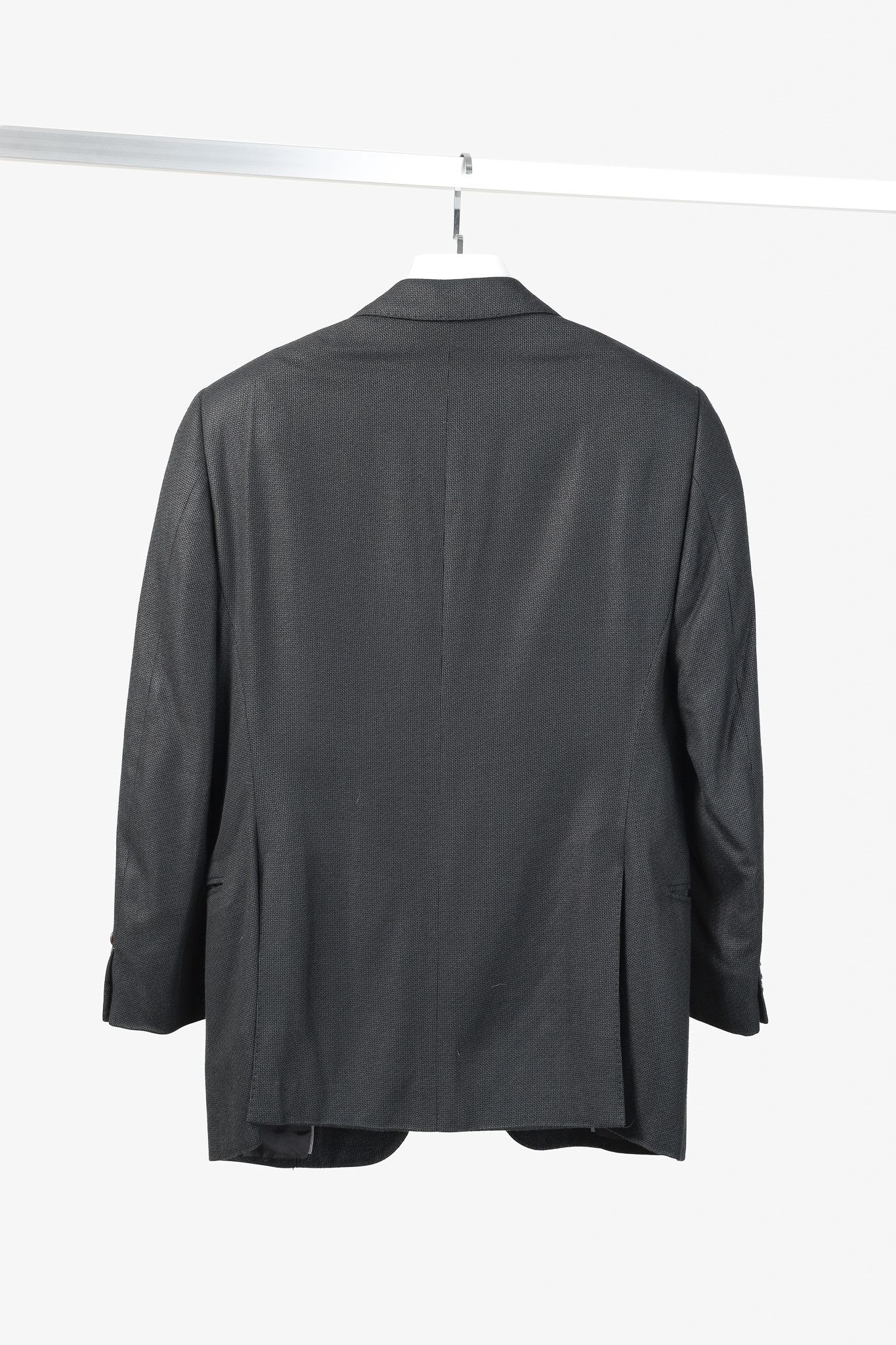 Armani Collezioni Armani Collezioni Grey Micro-Dot Tailored Blazer Size 36R - 2 Thumbnail