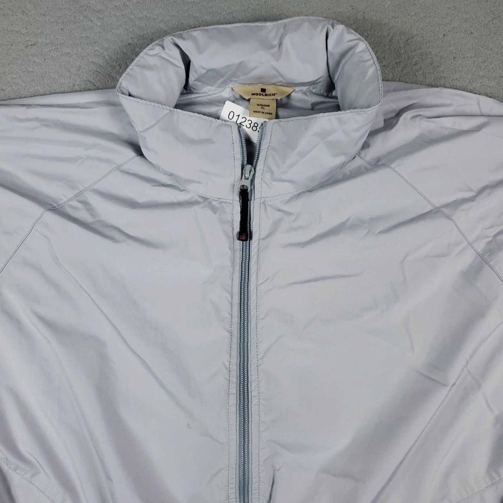Vintage Woolrich Jacket Womens XL Gray Full Zip Windbreaker Winter Coat STAINED Woolrich Gray XL Women Jacket Windbreaker Full Zip Coat Winter Size XL / US 12-14 / IT 48-50 - 2 Thumbnail