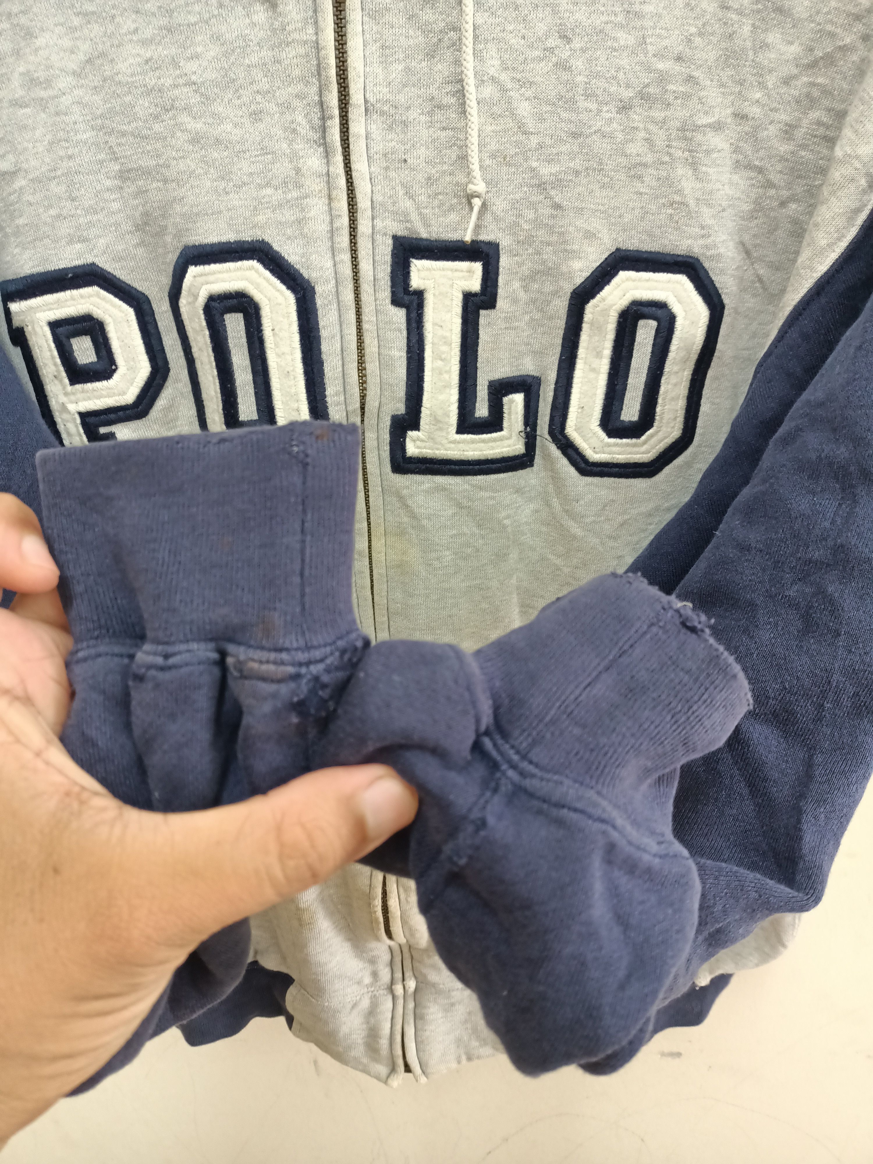 Polo Ralph Lauren Vintage Polo Ralph Lauren distress hoodie Size US M / EU 48-50 / 2 - 7 Thumbnail