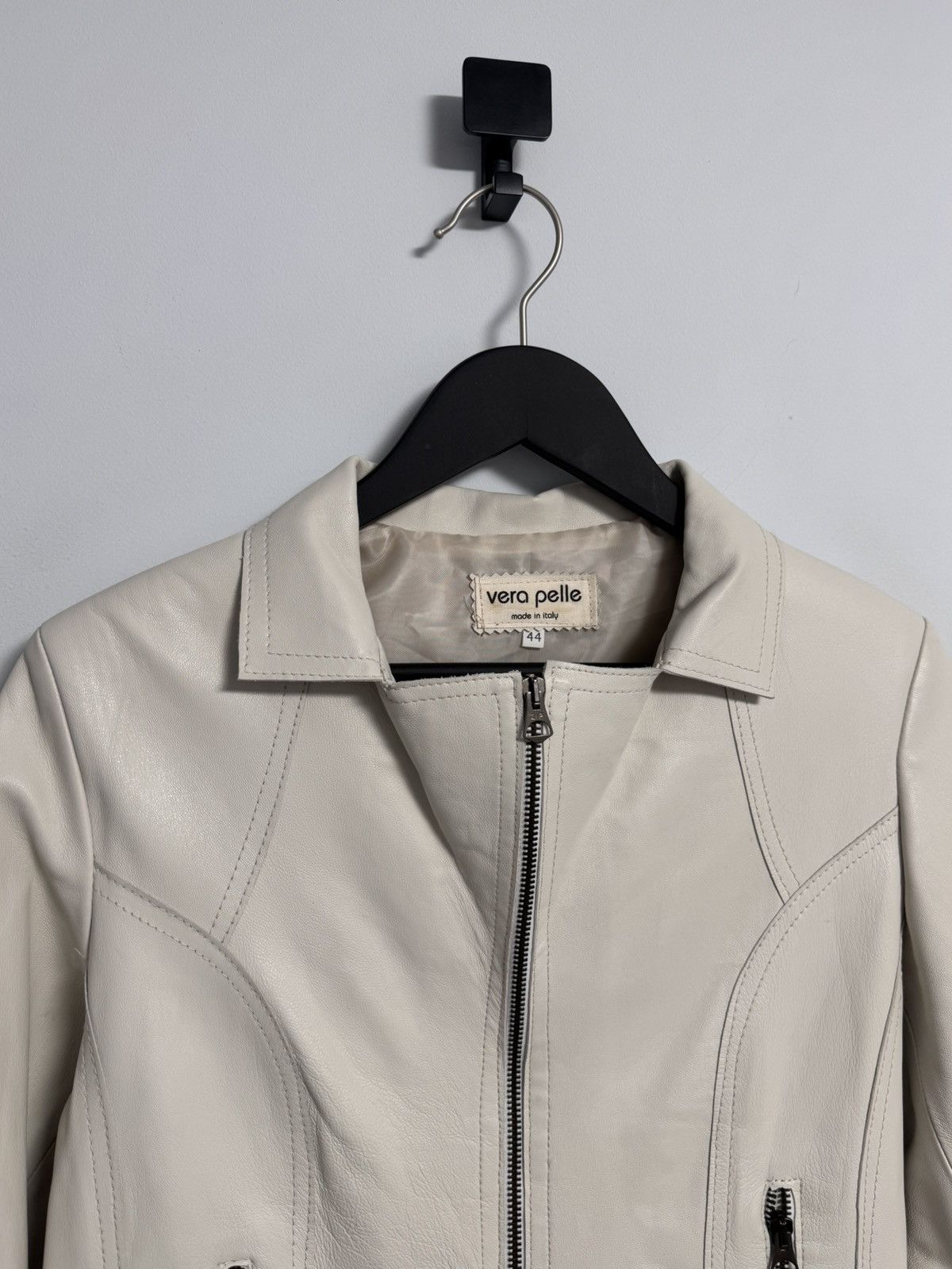 Vera Pelle Vintage Y2K Leather Vera Pelle Italy Motorcycle Jacket Size M / US 6-8 / IT 42-44 - 13 Thumbnail