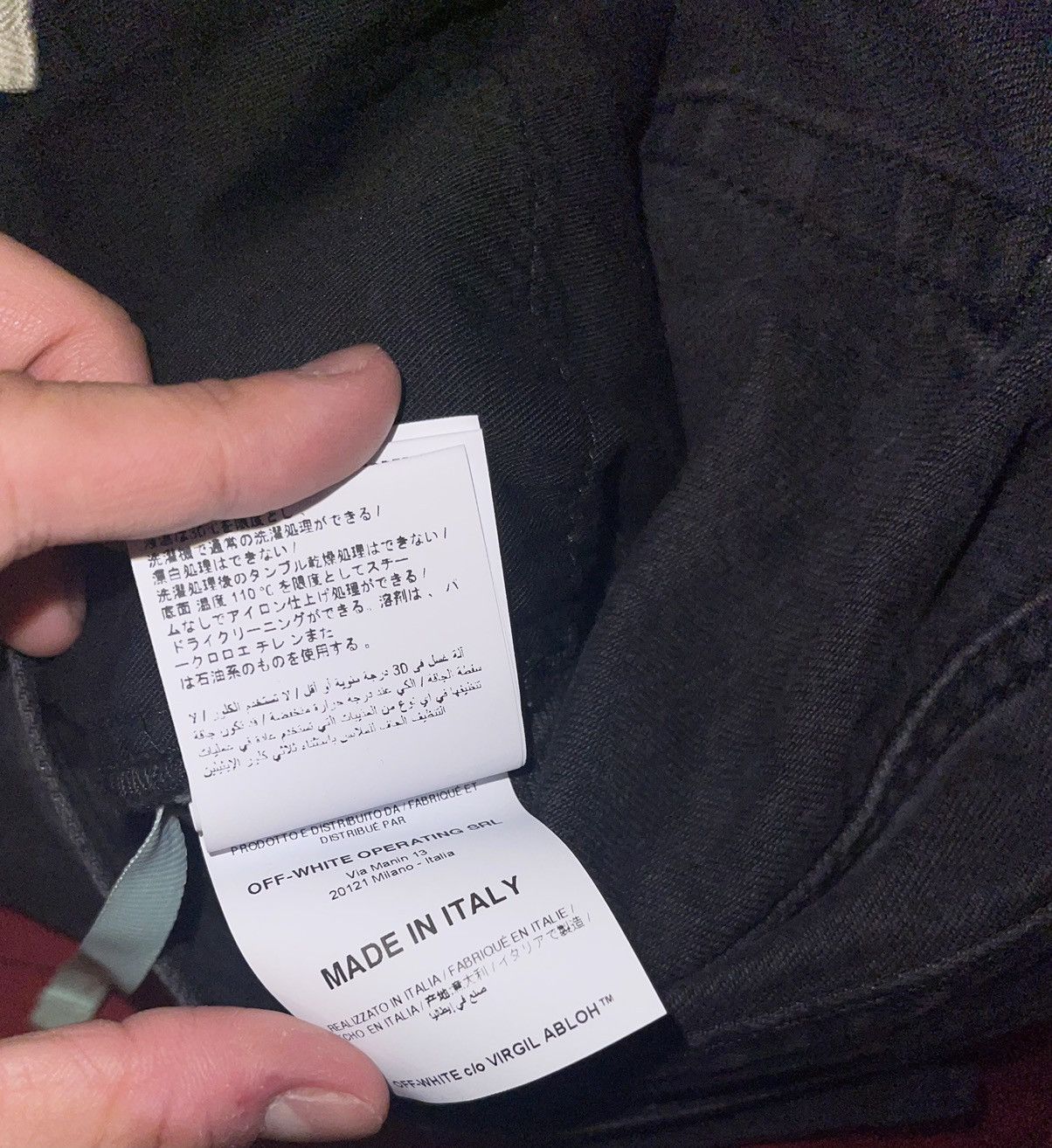 Off-White × Virgil Abloh Off White Gothic Washed Black Embroidered Jeans Size US 31 - 7 Thumbnail