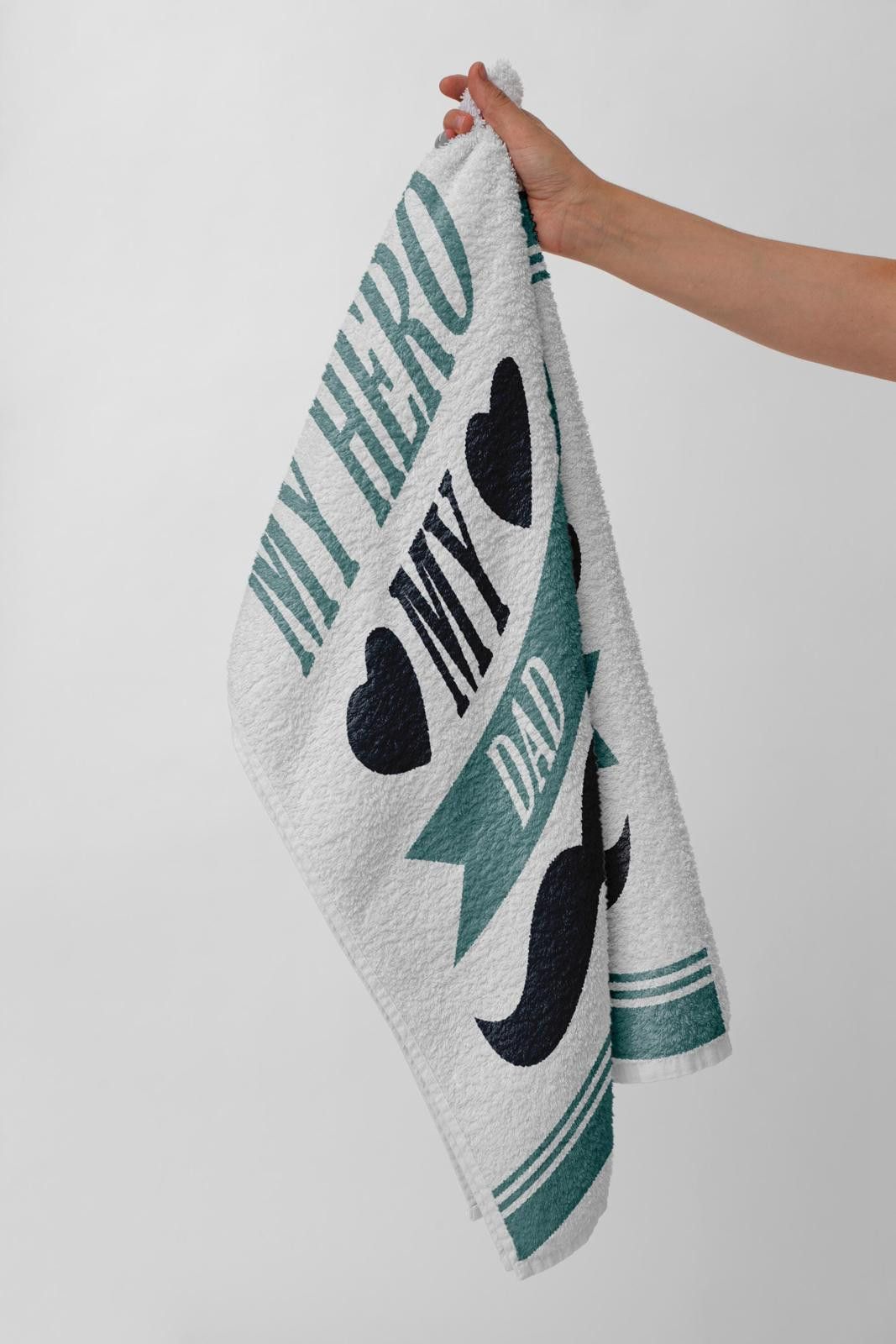 Designer Personalized Golf Towel for Dad - My Hero Gift for Fathers Size ONE SIZE - 6 Thumbnail
