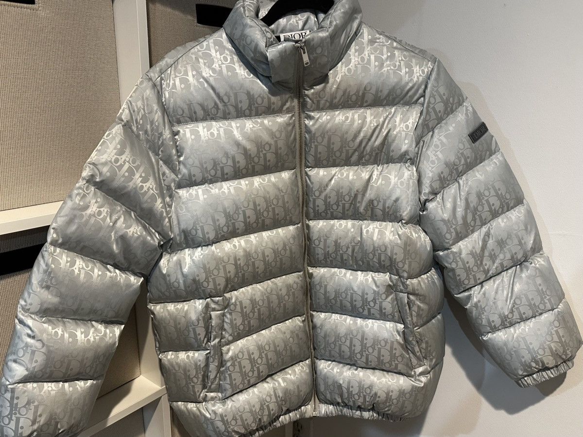 Dior Dior Oblique Hooded Down Jacket Silver-Tone Size US XXS / EU 40 - 2 Thumbnail