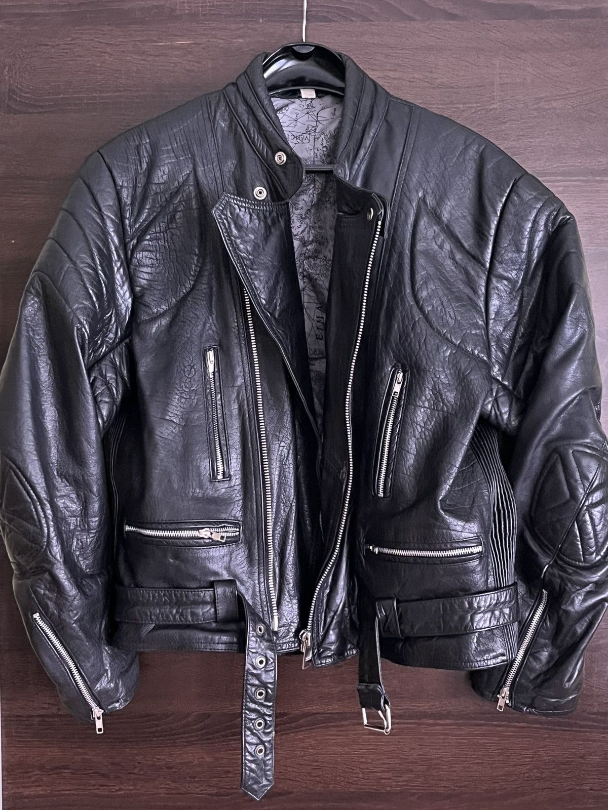 Genuine Leather Vintage biker jacket motorcycle real leather Size US XL / EU 56 / 4 - 1 Thumbnail