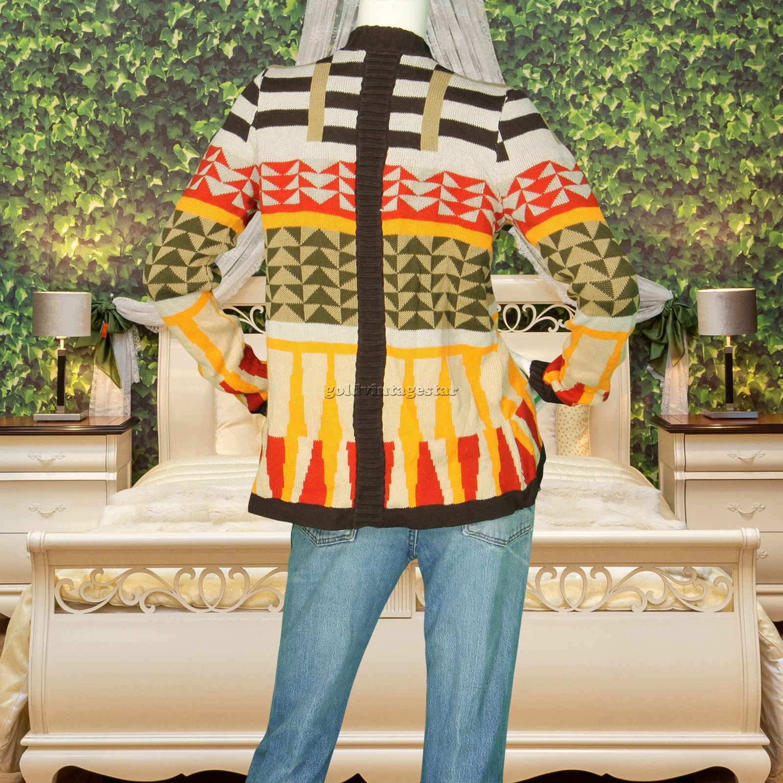 Anthropologie Sparrow Aztec Tribal Boho Cardigan Sweater