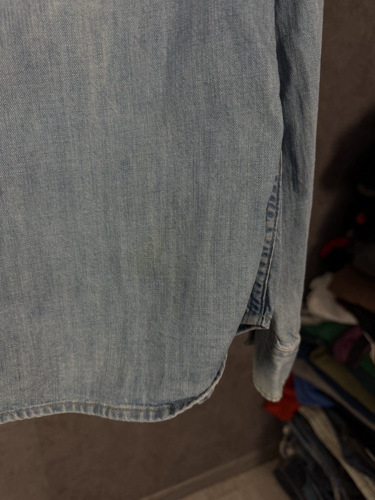 Allsaints Allsaints designer distressed denim shirt Size US S / EU 44-46 / 1 - 11 Thumbnail