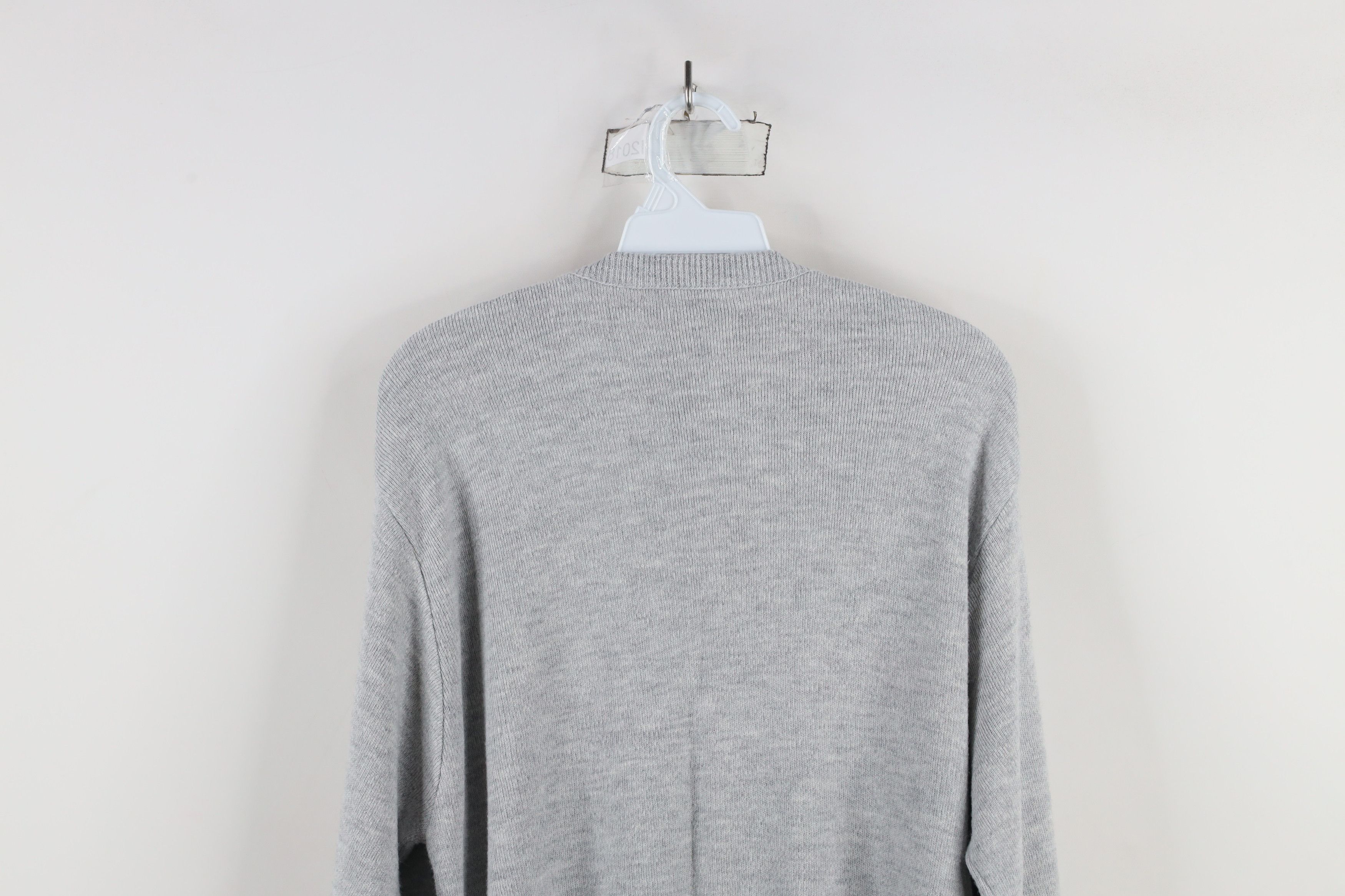 Vintage Vintage 70s Streetwear Knit V-Neck Sweater Heather Gray USA Size US XL / EU 56 / 4 - 9 Thumbnail