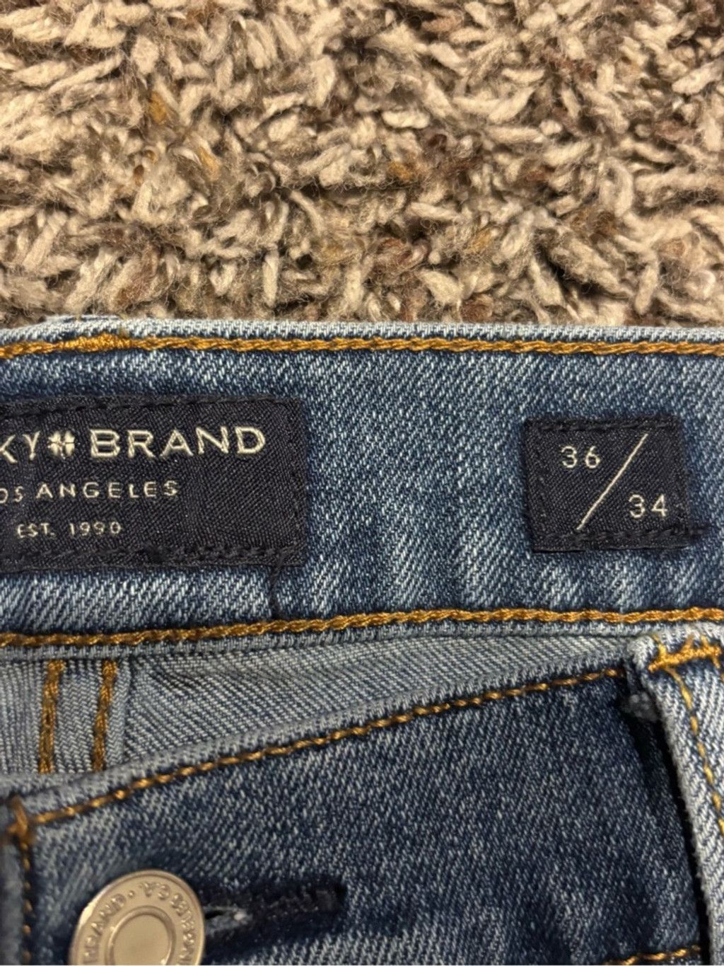 Lucky Brand Men’s Lucky Brand 410 Athletic Slim Jeans Size US 36 / EU 52 - 2 Thumbnail