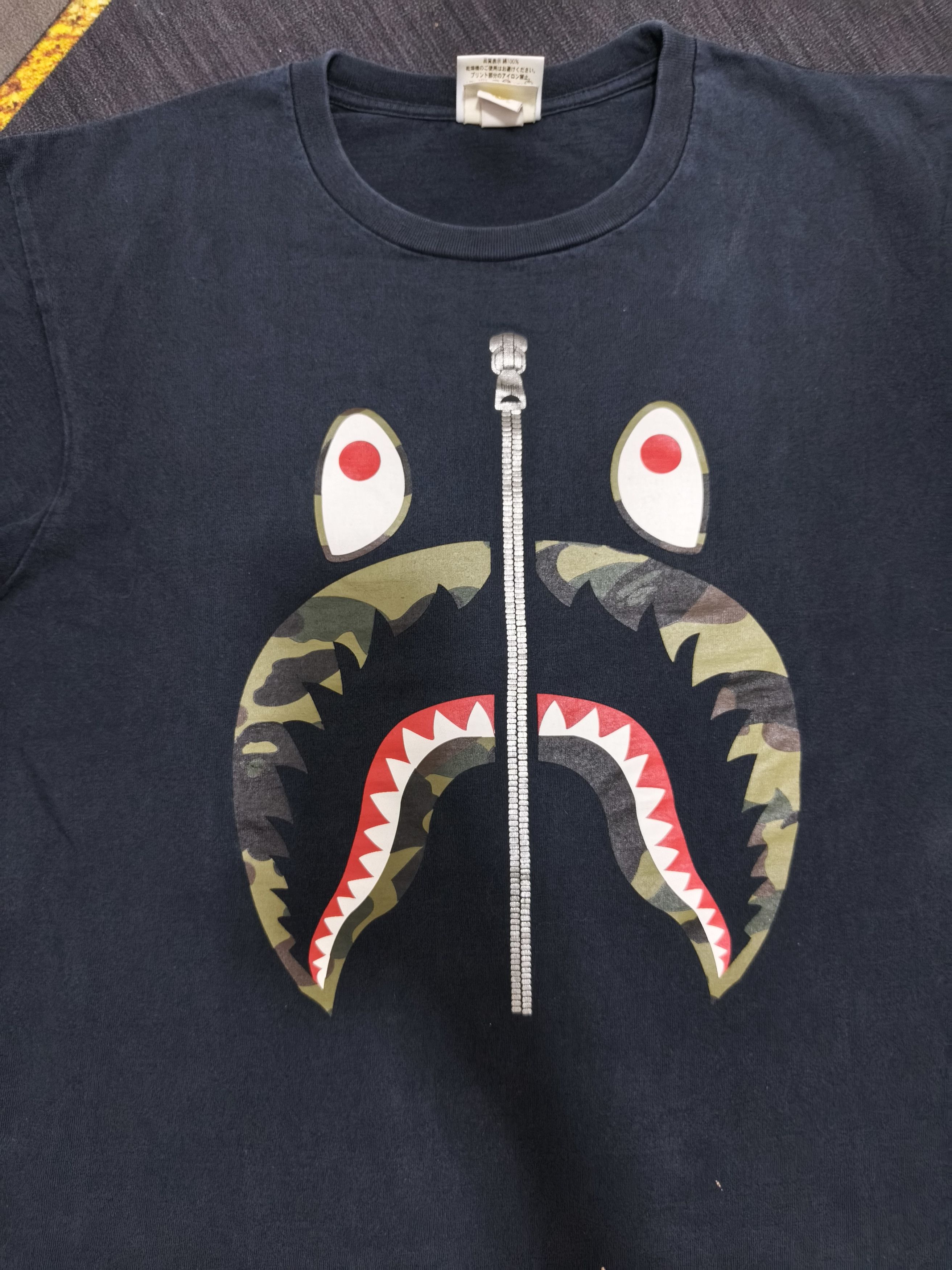 Bape BAPE Shark Face Camo Zip Tee – A Bathing Ape Size US L / EU 52-54 / 3 - 2 Thumbnail