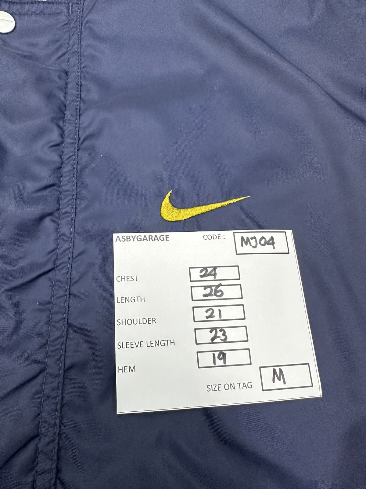 Nike × Vintage Vintage 90s Nike Swoosh Nylon Jacket MJ04 Size US M / EU 48-50 / 2 - 17 Thumbnail