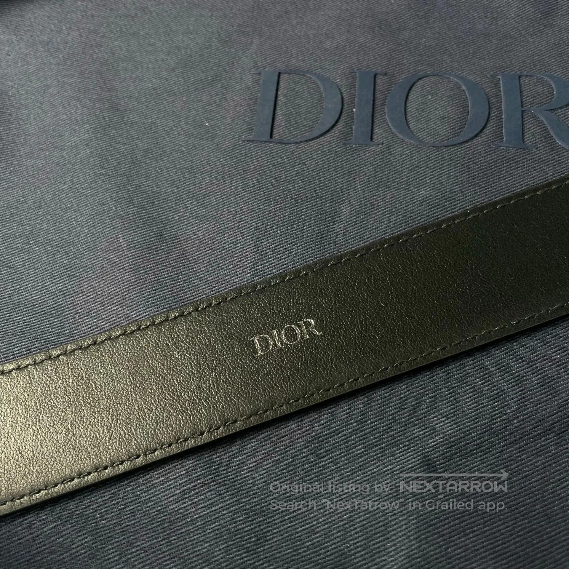 Dior Dior size 95 Black Silver Buckle CD Leather Belt| Size ONE SIZE - 6 Thumbnail