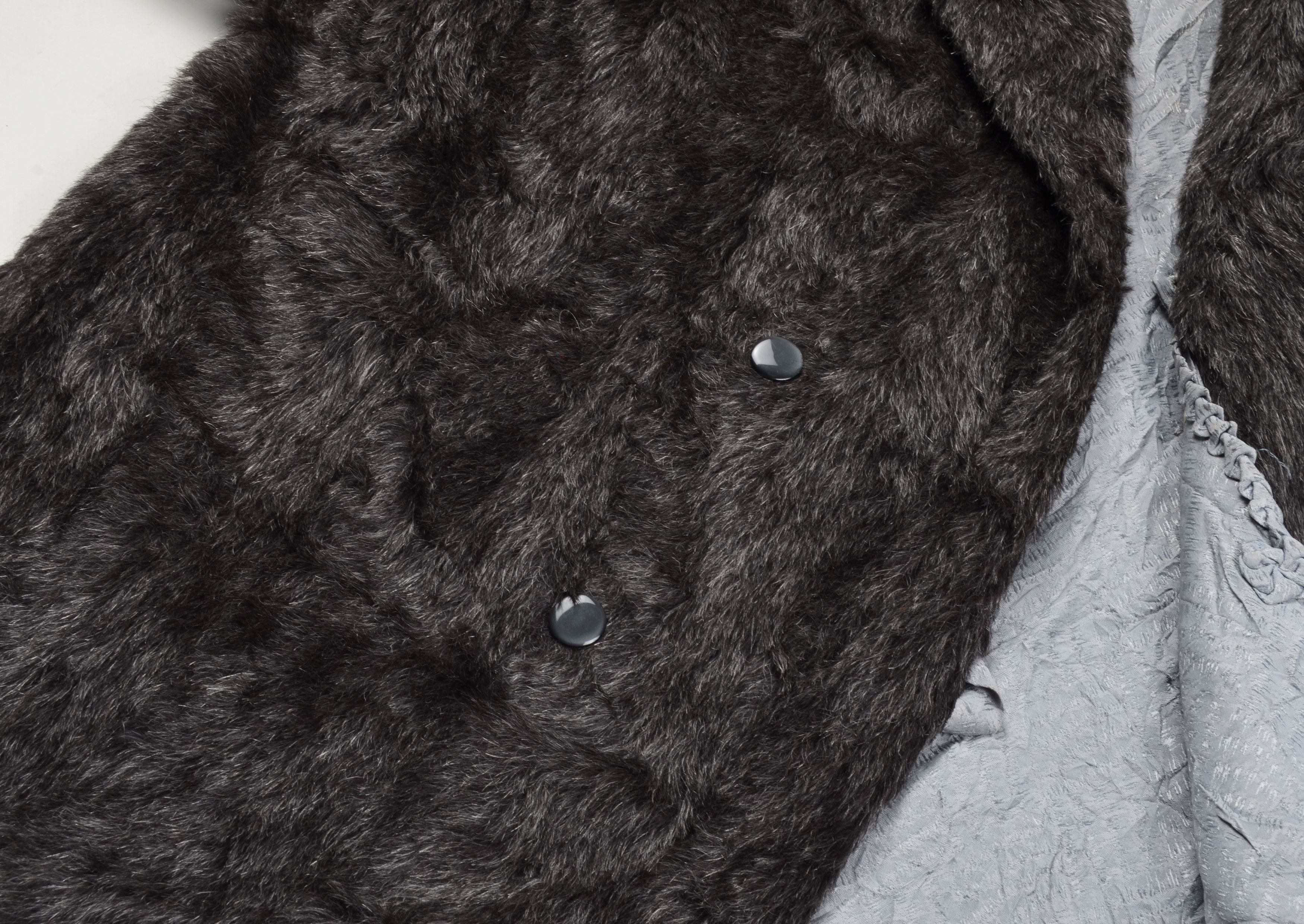Japanese Brand Vintage Japanese 80's Faux Fur Oversized Mob Wife Coat Size ONE SIZE - 7 Thumbnail