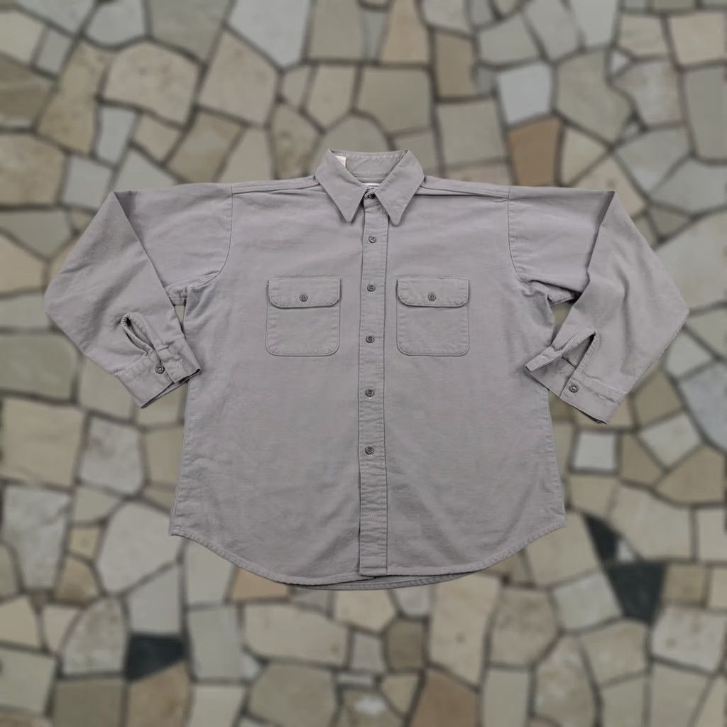 Vintage VINTAGE Five Brother Shirt Mens Large Gray Chamois Flannel Button Up Work USA Size US L / EU 52-54 / 3 - 1 Thumbnail