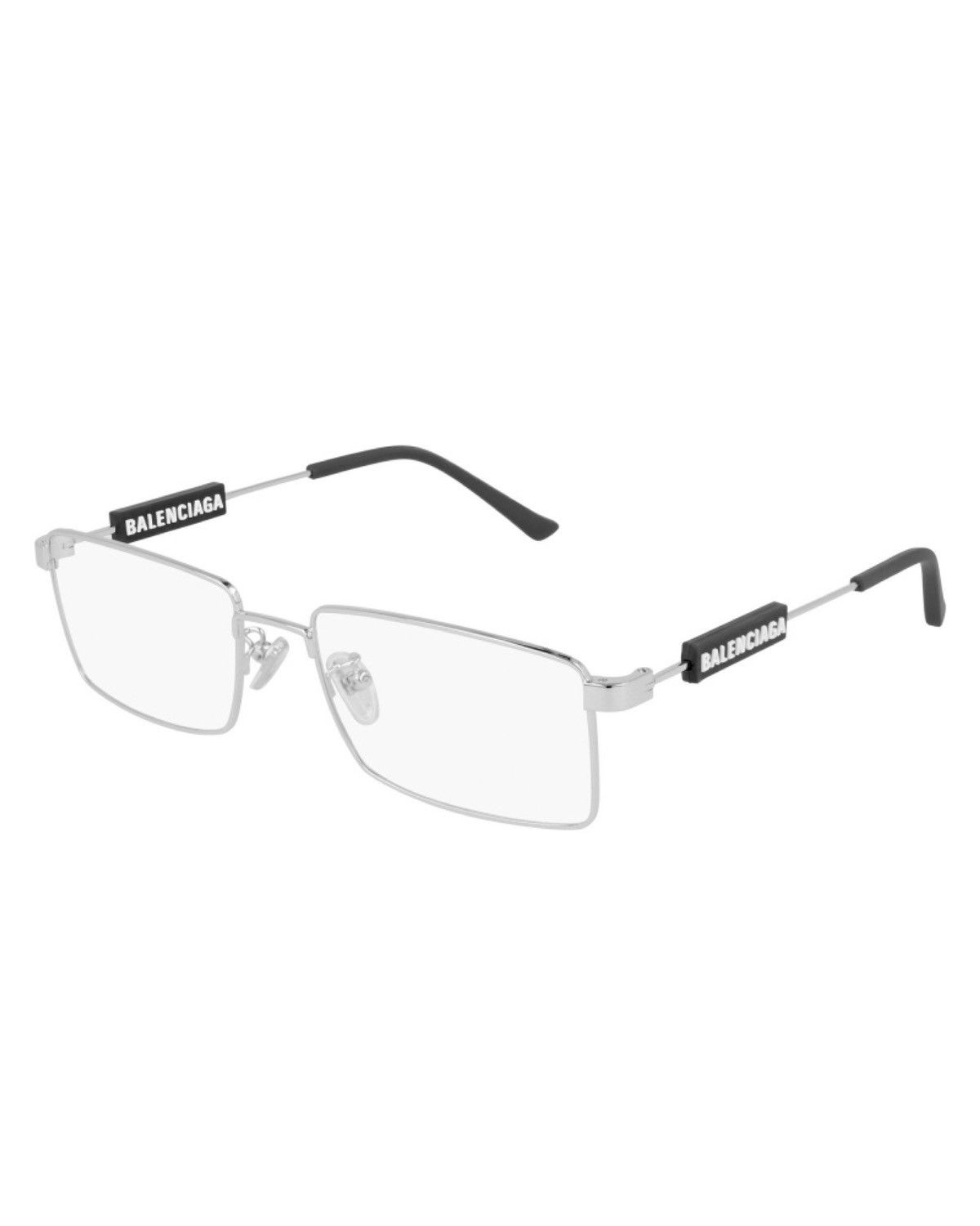 Pre-owned Balenciaga Bnib  Logo Optical Frame In Silver