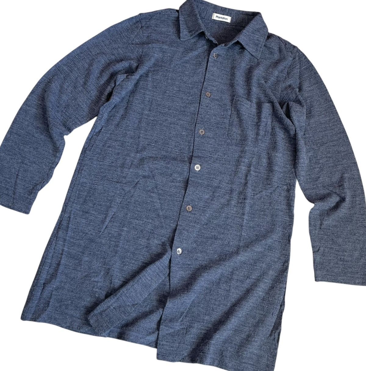 Issey Miyake Issey miyake plantation flowy dark blue button up shirt Size US M / EU 48-50 / 2 - 2 Thumbnail