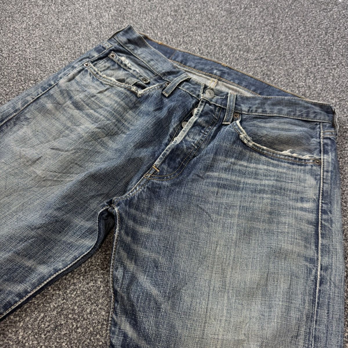 Engineered Garments × Levi's Vintage 2005 Y2K Levis 501 Distressed Denim W31 Size US 31 - 3 Thumbnail