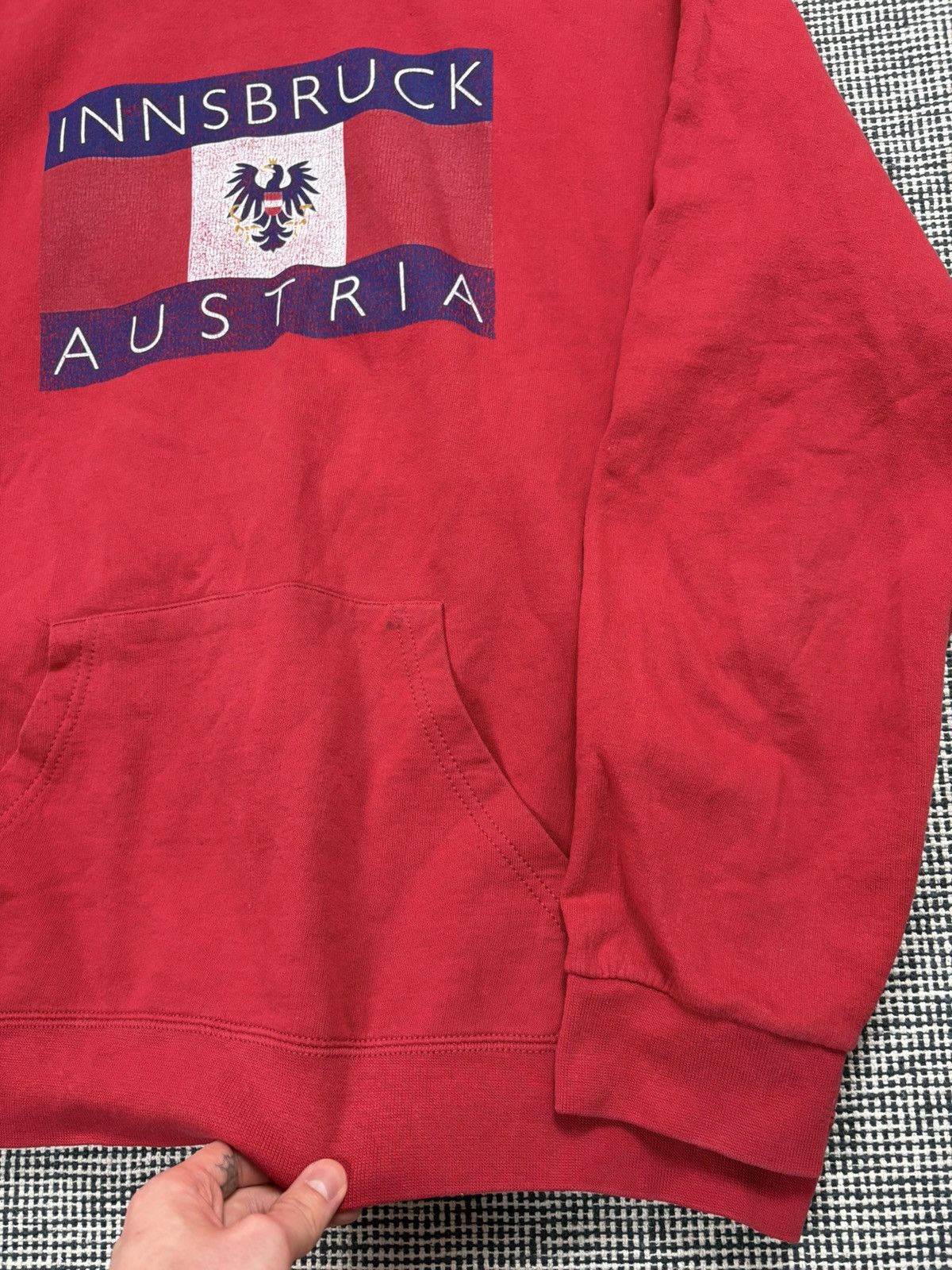 Vintage Distressed Innsbruck Austria vetements style boxy hoodie Size US XL / EU 56 / 4 - 5 Thumbnail