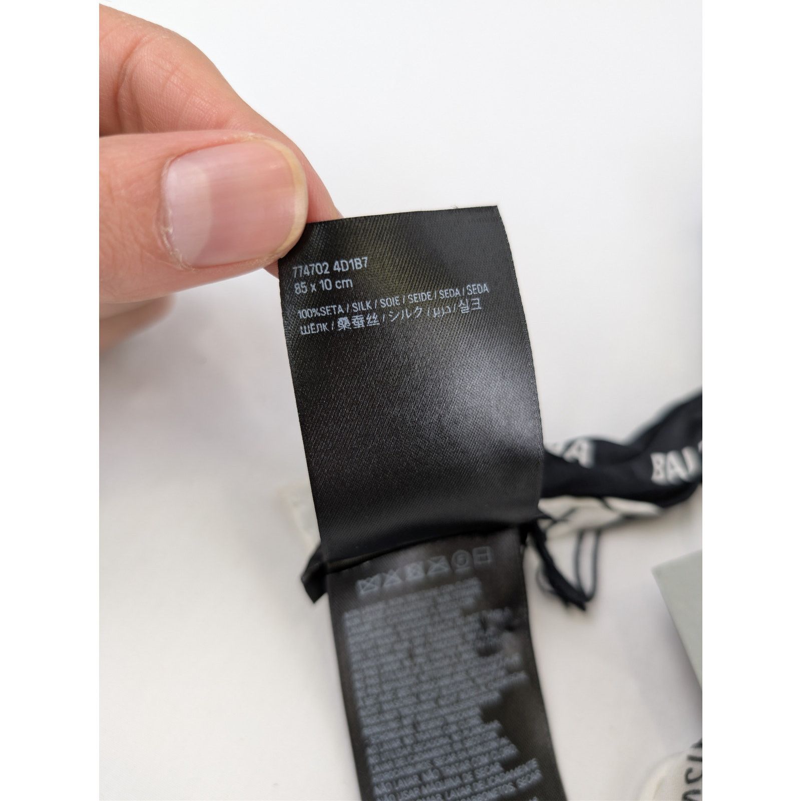 Balenciaga o1rshd1 Q:2/OS/ SC All Over Cropped Jacquard BB Monogram Tie Size ONE SIZE - 11 Thumbnail