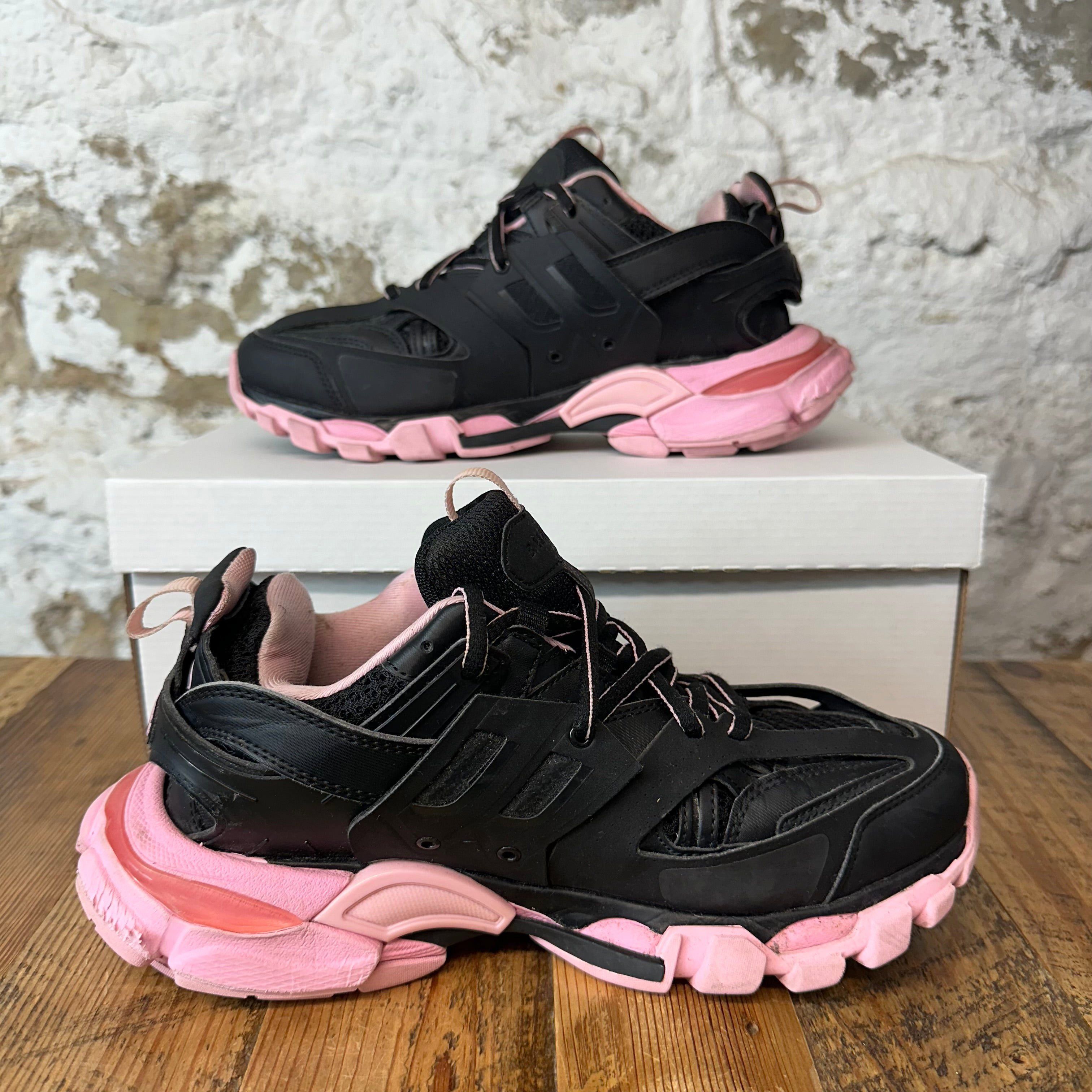 Balenciaga Balenciaga Track Black Pink Sneaker Sz 6.5 (39) Size US 6.5 / EU 39-40 - 2 Thumbnail
