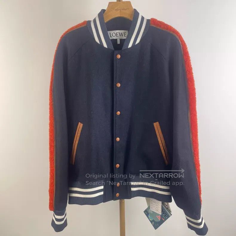 Loewe Loewe Wool and Leather Baseball Jacket Size US M / EU 48-50 / 2 - 1 Thumbnail