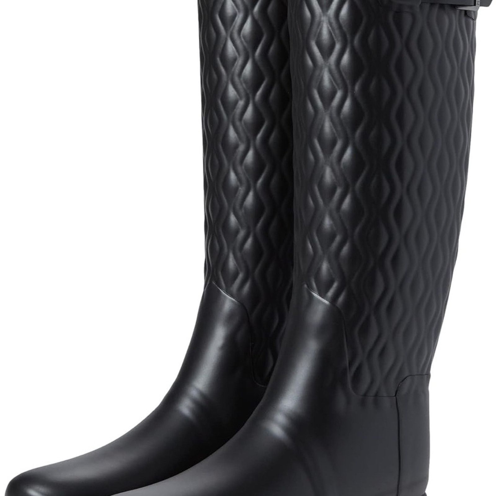 Hunter Women's Black Quilted Rain Boots Size US 6 / IT 36 - 1 Thumbnail