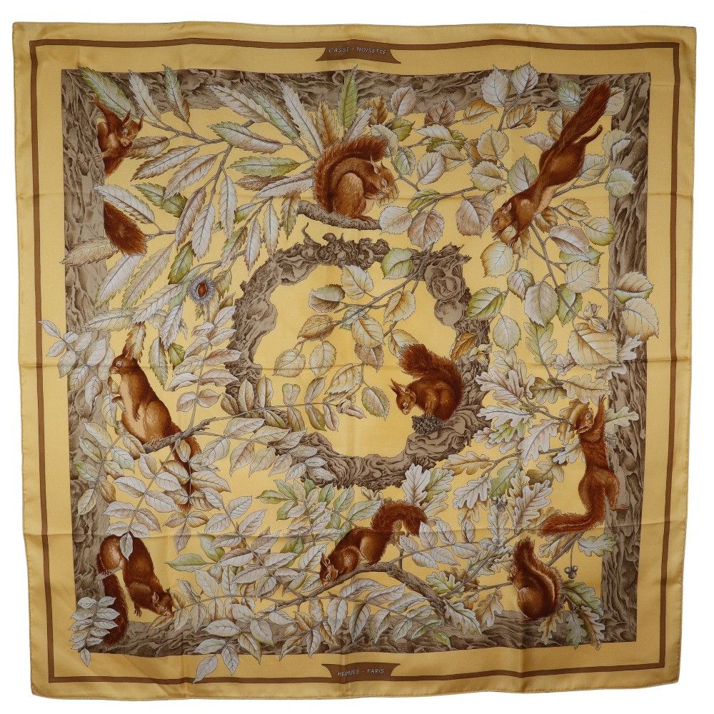 Hermes Hermes Hermes Carre90 CASSE NOISETTE Silk Scarf Others Scarf DUTY FREE for USA Size ONE SIZE - 1 Thumbnail