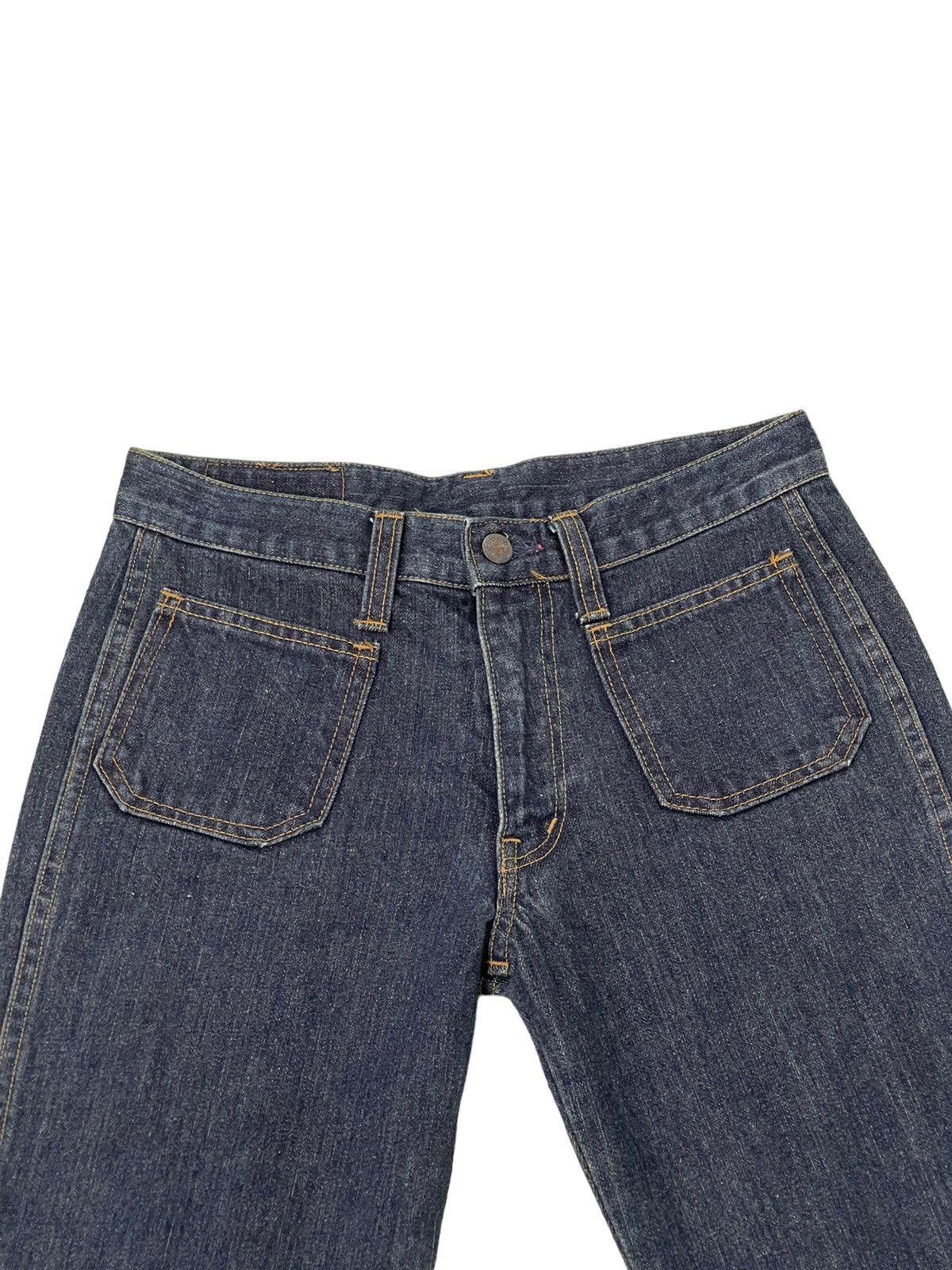 Japanese Brand Flare Jeans Blue Way Japan Distress Bell Bottom 7🟦5 Size US 28 / EU 44 - 8 Thumbnail