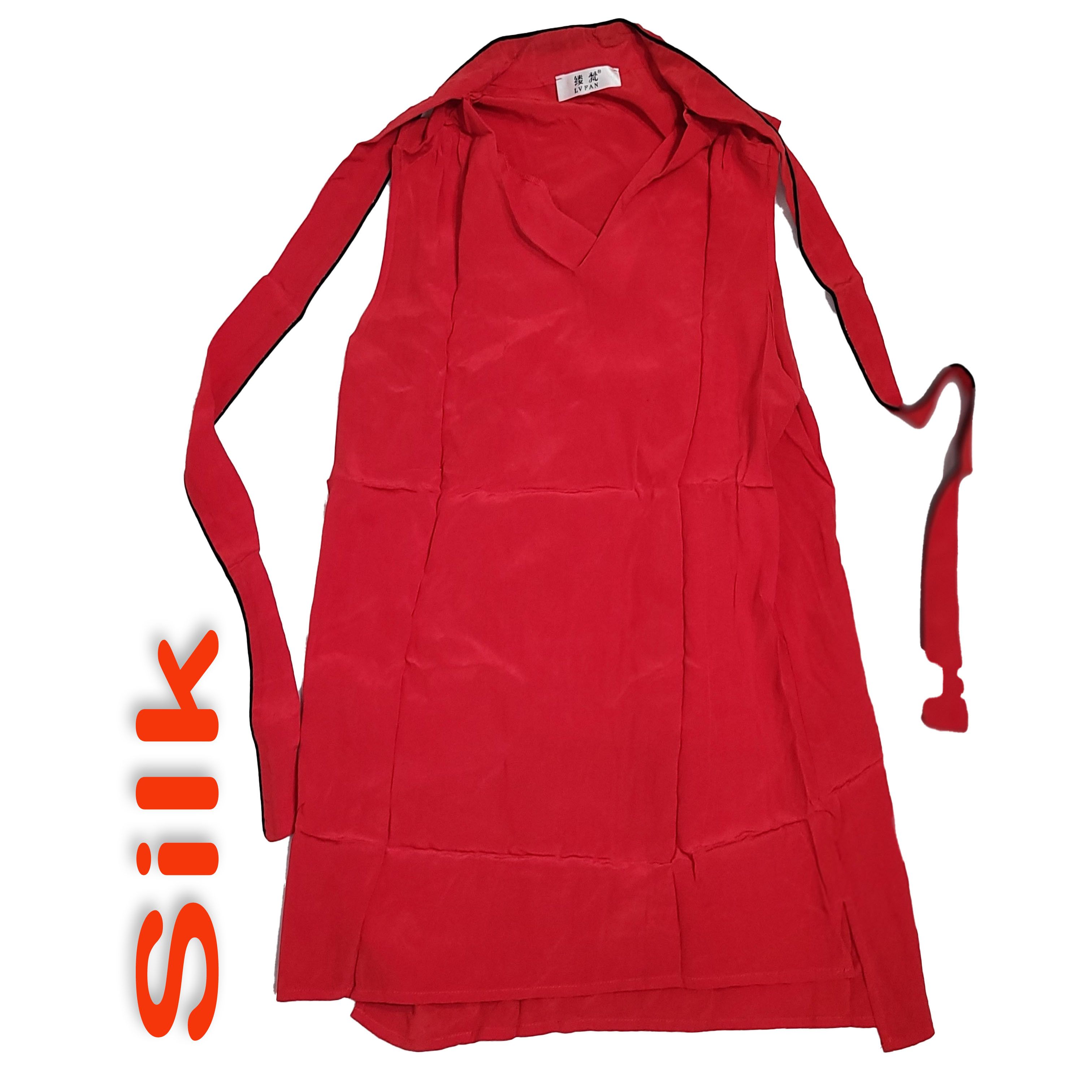 Other Women's 100% Silk Size M Short Sleeve Top Shirt FLAW SEK455 Size M / US 6-8 / IT 42-44 - 4 Thumbnail