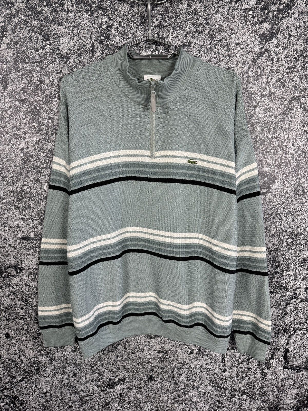 Lacoste Men’s Lacoste 1/4 Pullover Vintage 90s Sweatshirt Size 7 Size US XXL / EU 58 / 5 - 1 Thumbnail