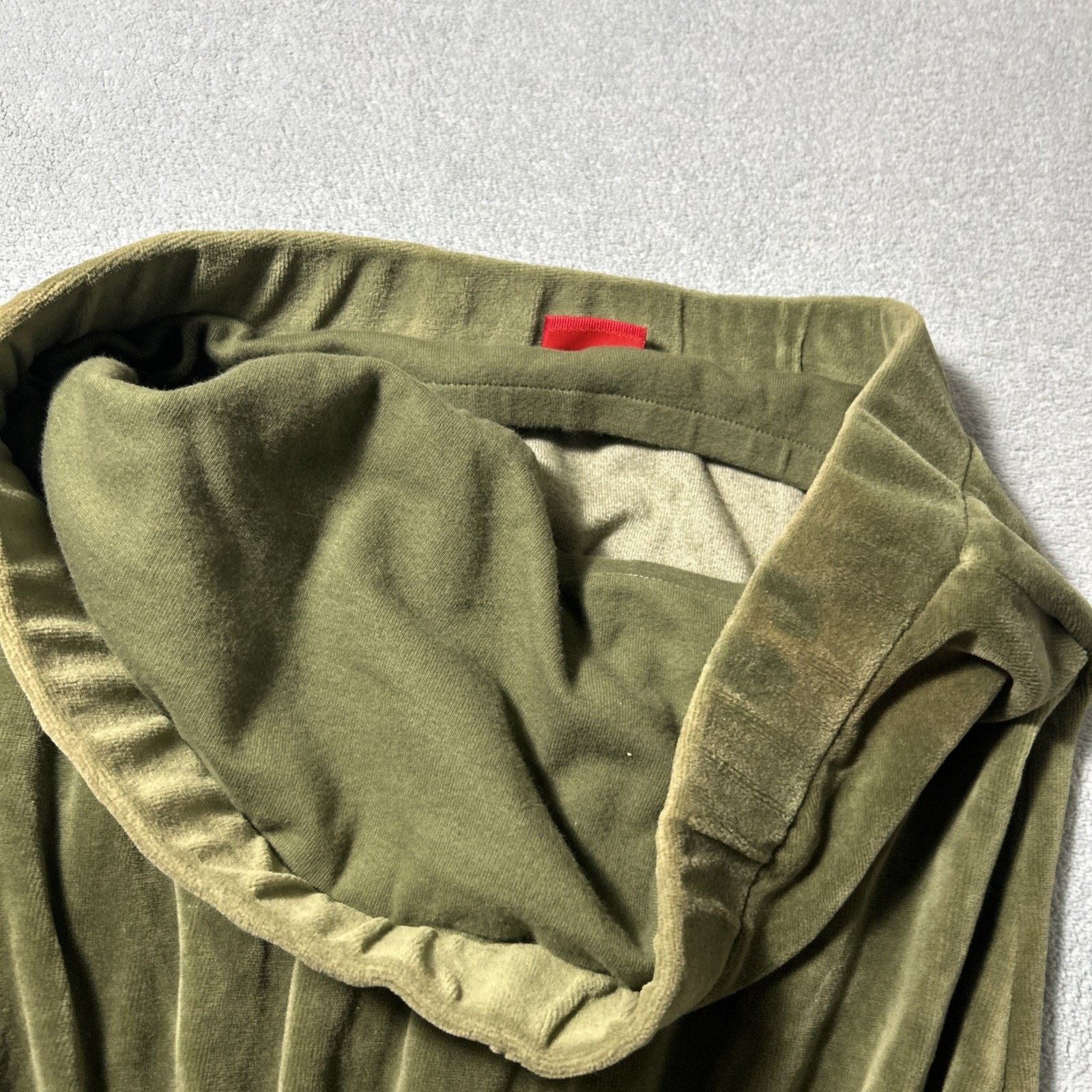Mossimo Peplum Top Velour Dress Skirt One Piece Womens Medium Green Size 22" - 11 Thumbnail