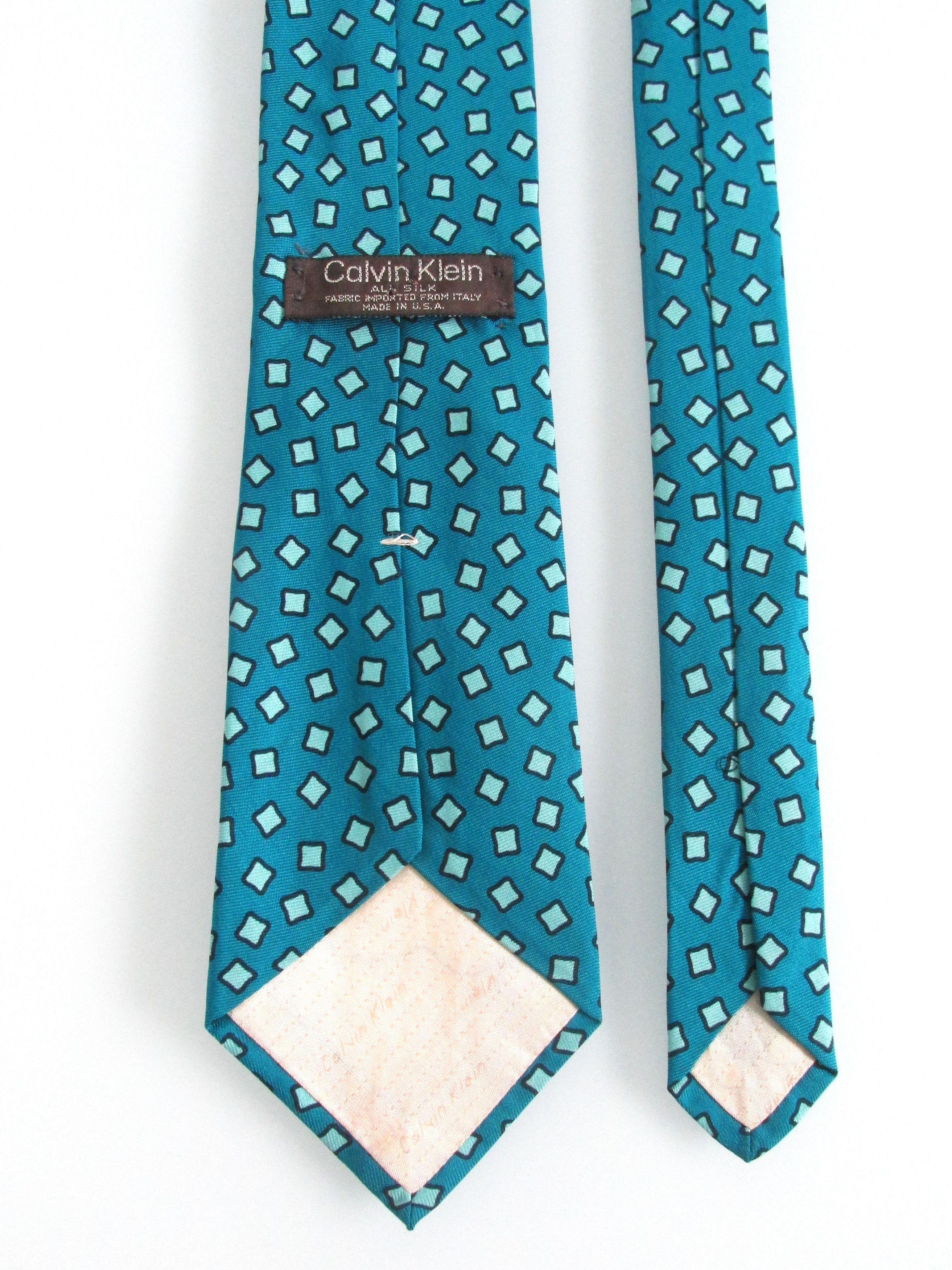 Calvin Klein Calvin Klein Vintage Men's Silk Tie Size ONE SIZE - 4 Thumbnail