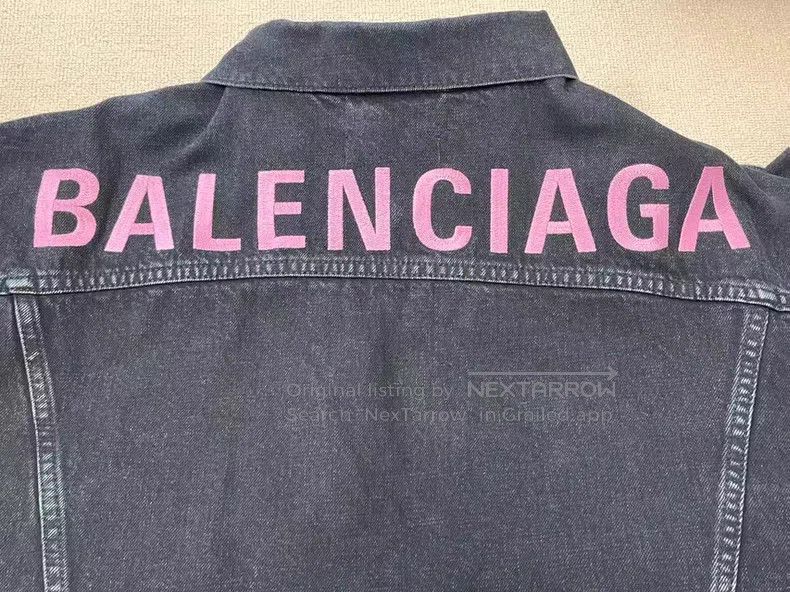 Balenciaga Balenciaga Denim Jacket with Brand Letter Embroidery on th Size XS / US 0-2 / IT 36-38 - 3 Thumbnail