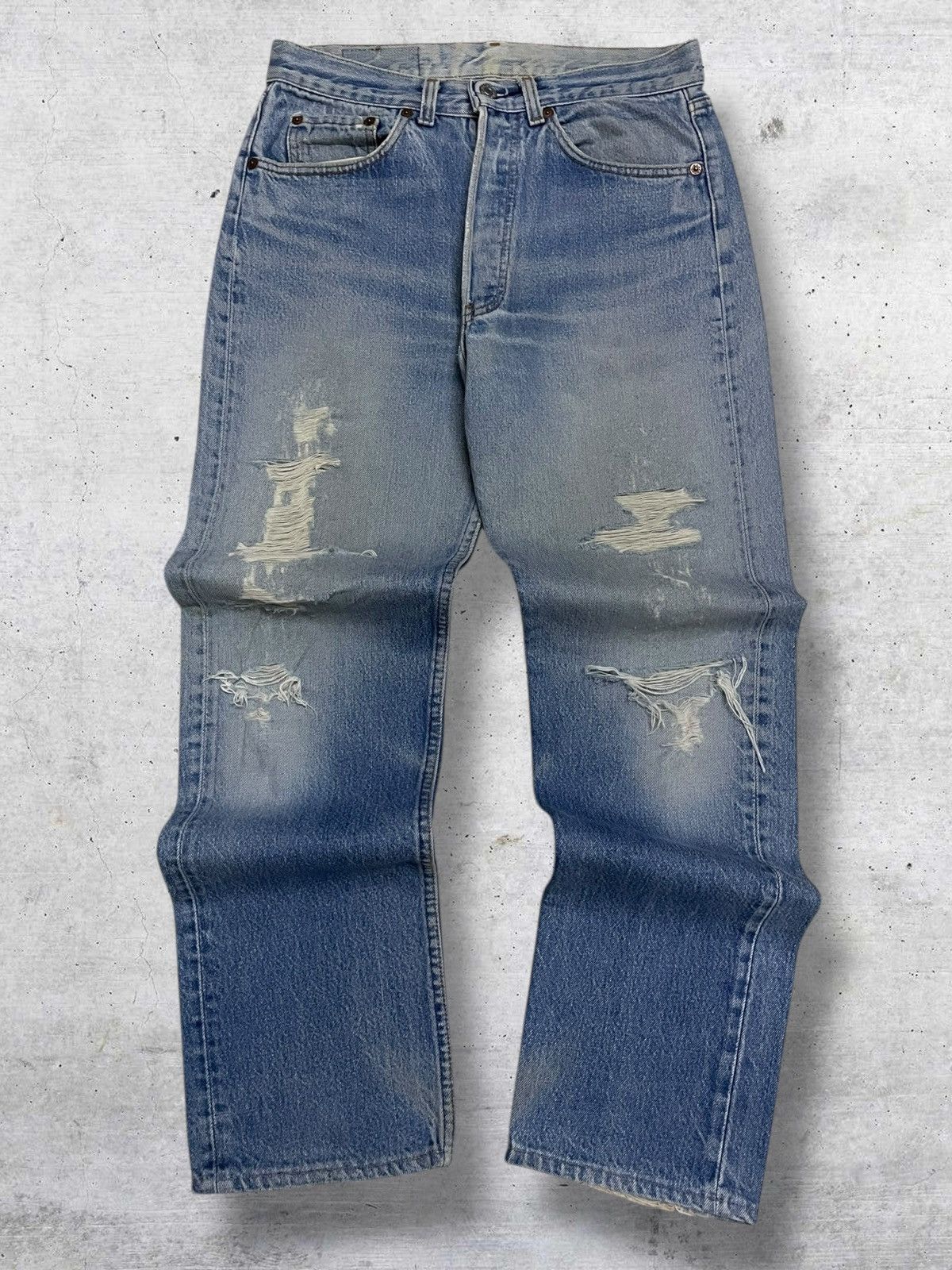 Levi's Vintage Clothing VINTAGE 501 LEVIS 90S DESIGNER OG DESIGN DISTRESSED DENIM Size US 29 - 1 Thumbnail