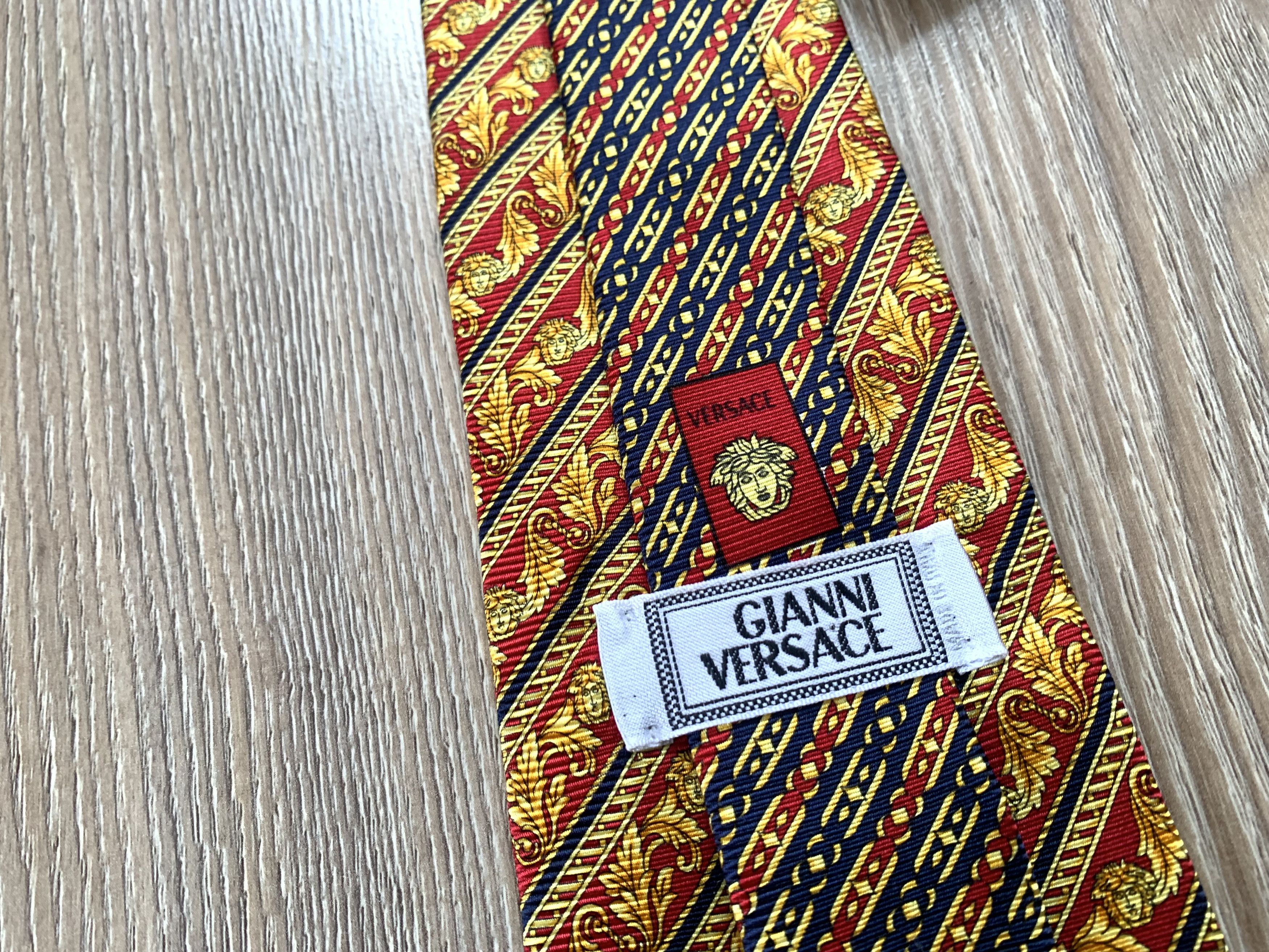 Versace Vintage Rare Gianni Versace Patterned Silk Tie Size ONE SIZE - 5 Thumbnail