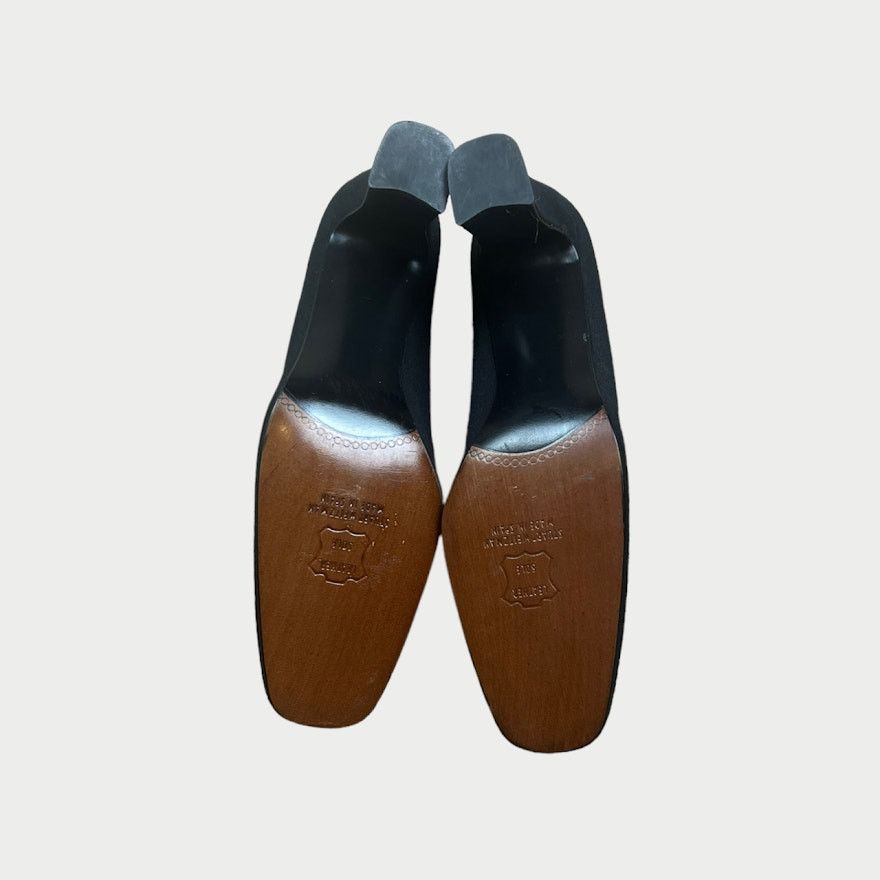 Stuart Weitzman Stuart Weitzman | Vintage 80s Black Squared Toe Pumps | 8.5 Size US 8.5 / IT 38.5 - 4 Thumbnail