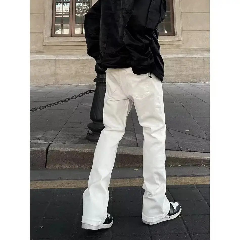Japanese Brand Loose straight leg white jeans Size US 32 / EU 48 - 2 Thumbnail