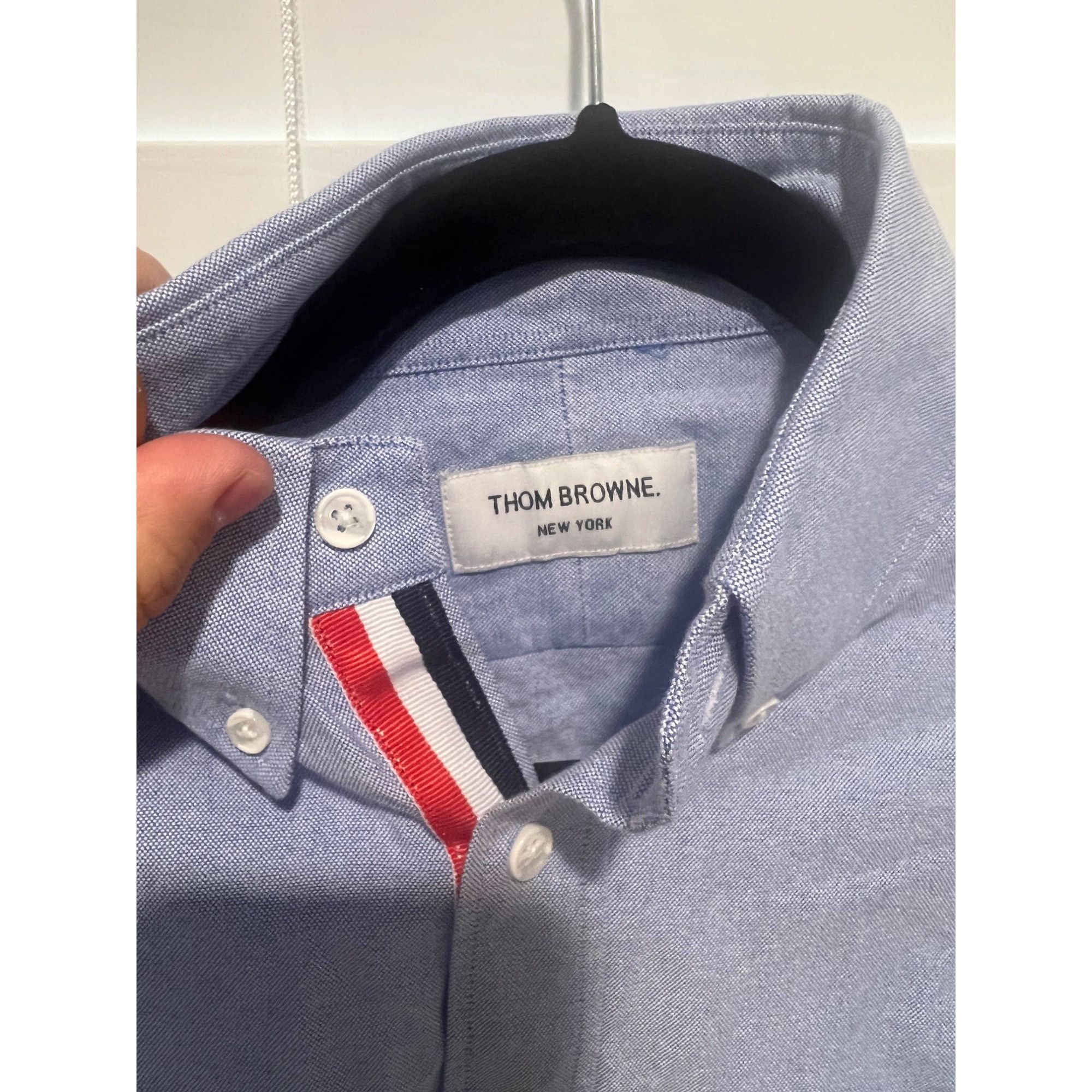 Thom Browne Oxford Made in USA Long Sleeve Button Up Shirt -