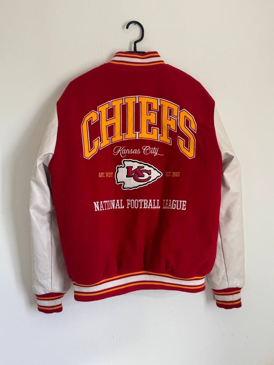 NFL Vintage 90s Kansas City Chiefs NFL Leather Bomber Jacket Y2K Size US M / EU 48-50 / 2 - 4 Thumbnail