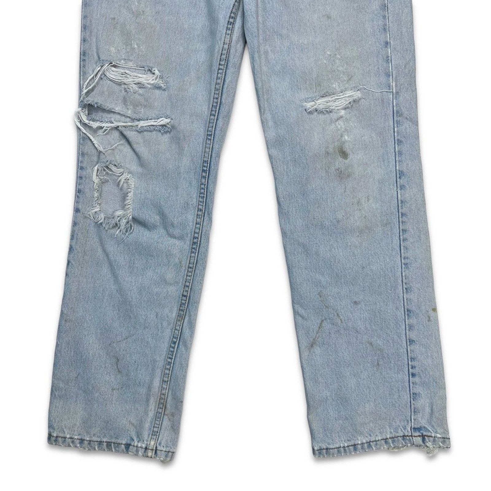 Levi's × Vintage 619 Levi's Jeans 31x29 Distressed Orange Tab Faded 90s Denim Size US 31 - 2 Thumbnail