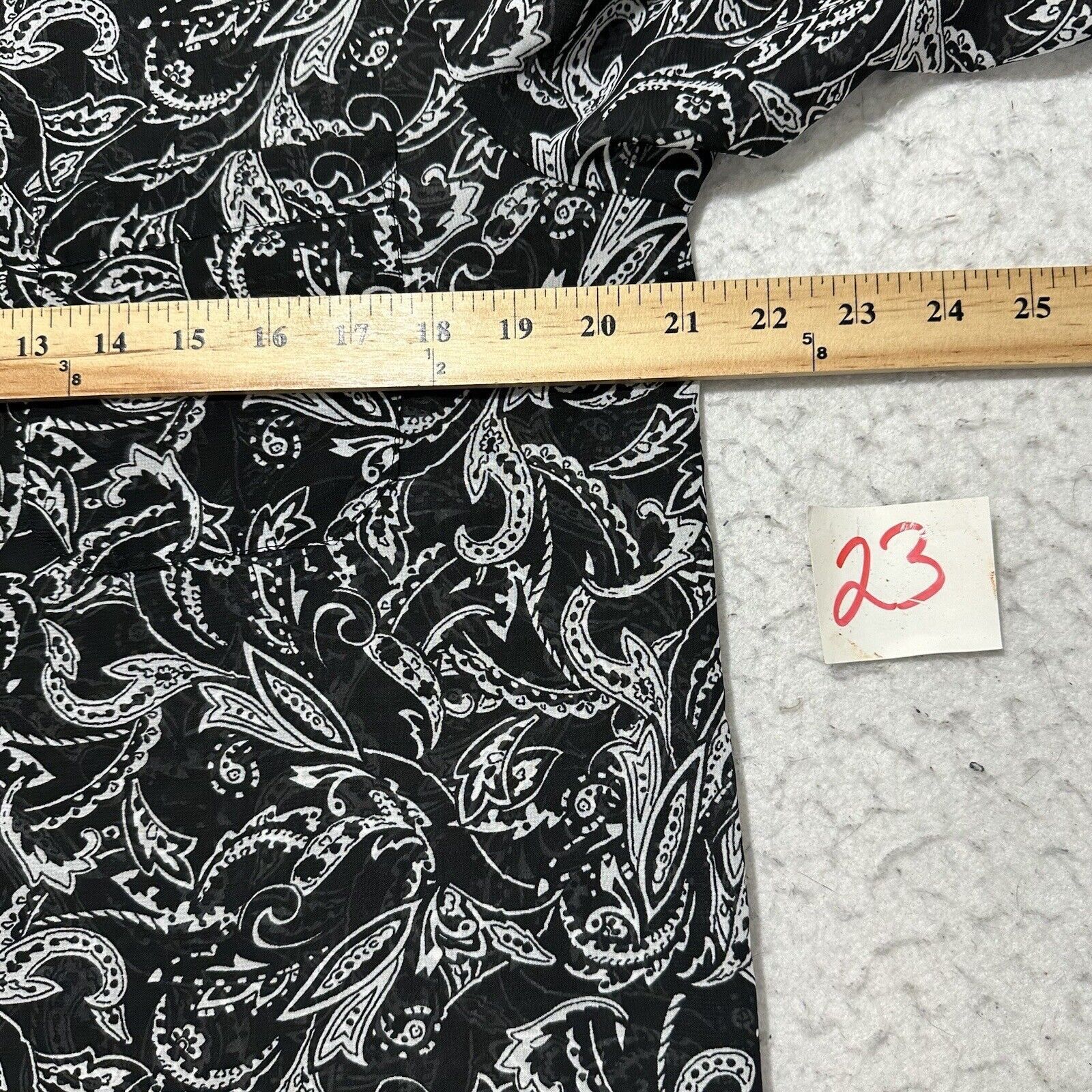 Gap GAP Large Sheer Button Up Sheer Blouse Black + White Paisley Size L / US 10 / IT 46 - 7 Thumbnail