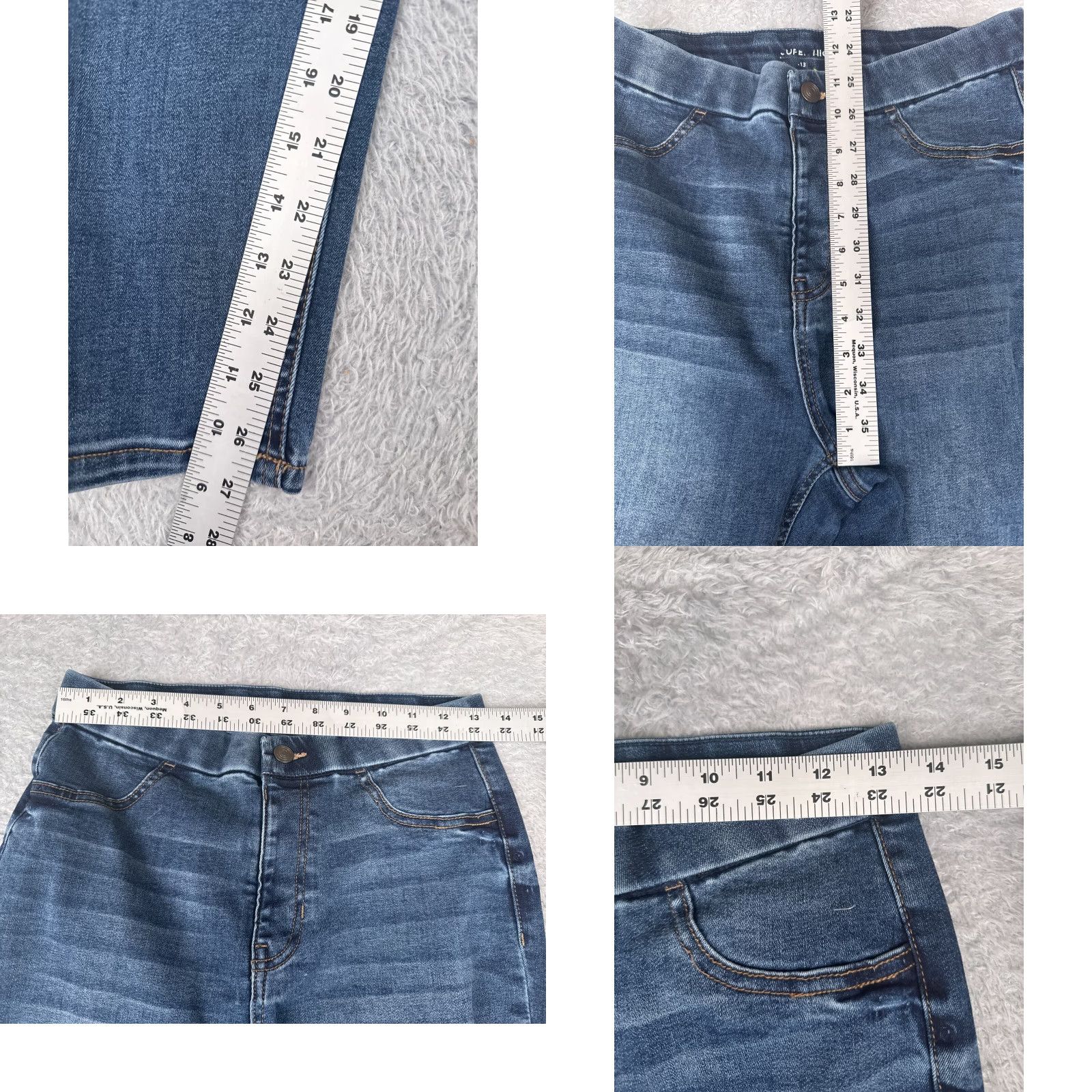 Vintage No Boundaries Jeans Womens Skinny High Rise Denim Pull-On 28x27 Blue 28x27 5-Pocket Logo Designer Womens Jeans Size 28" / US 6 / IT 42 - 8 Thumbnail