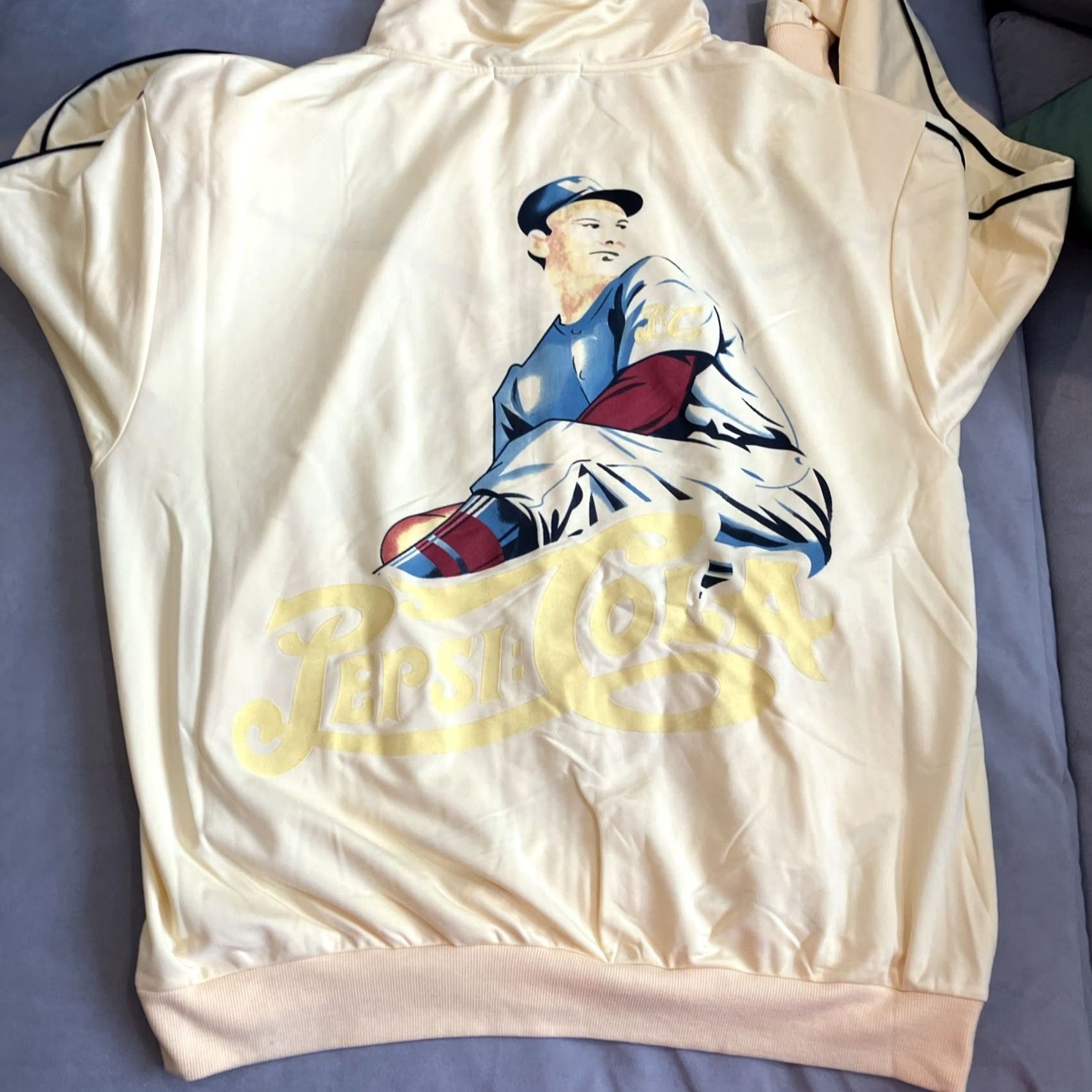 Vintage Pepsi Cola Yellow Full Zip Track Jacket Official Baseball NWT Men's XXL Size US XXL / EU 58 / 5 - 6 Thumbnail