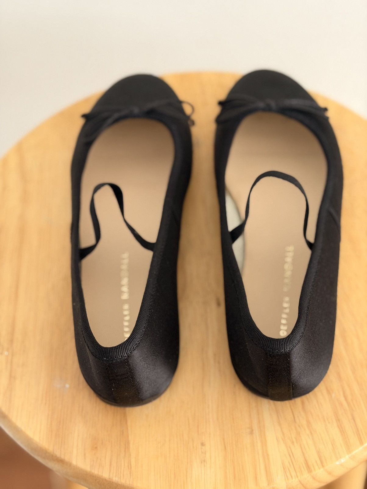 Loeffler Randall Satin Ballet Flats in Black, Women's (Size 7.5) — image 2 of 5