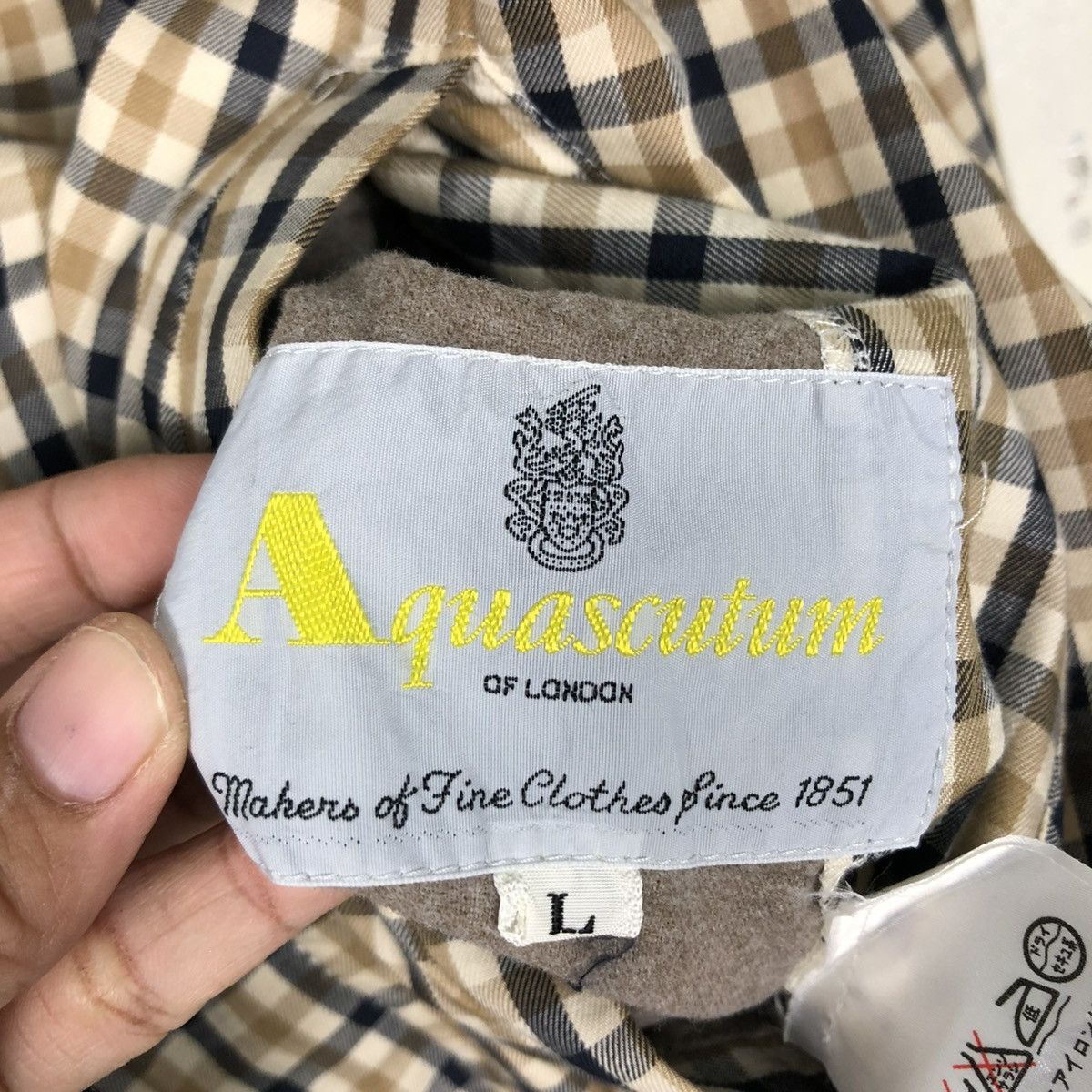 Japanese Brand 🔥VINTAGE BOMBER JACKET REVERSIBLE AQUASCUTUM OF LONDON Size US L / EU 52-54 / 3 - 22 Thumbnail