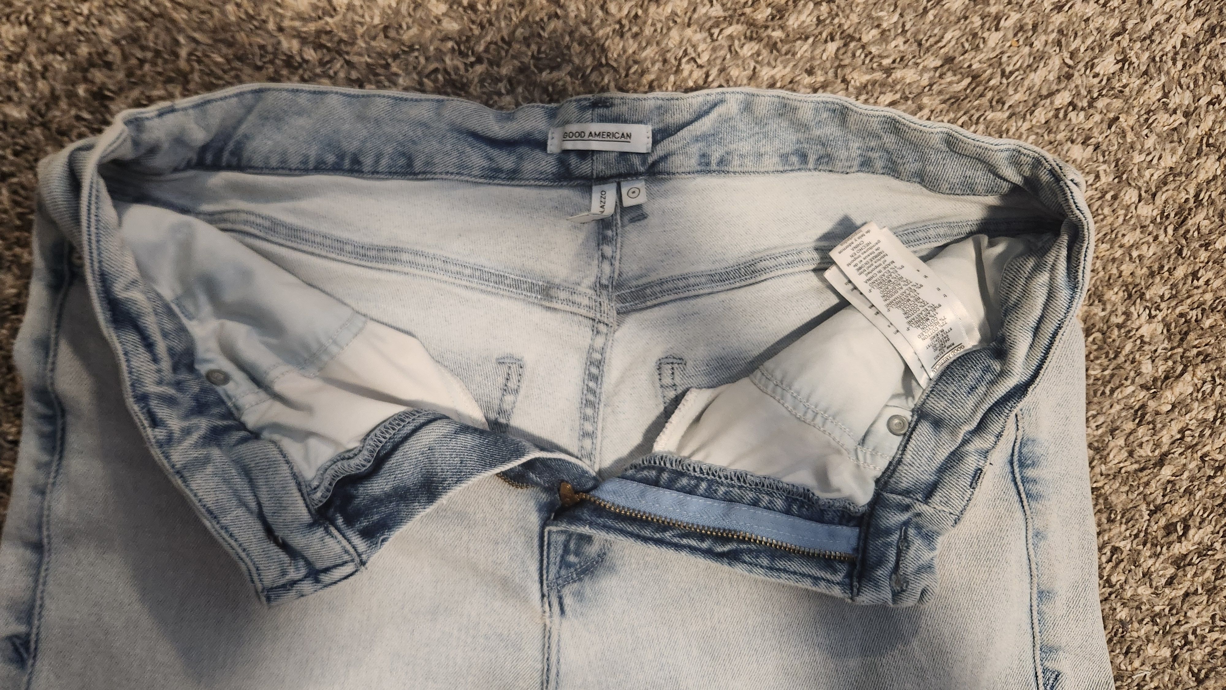 Good American Good American Acid-Wash Palazzo Jeans Size 38" / US 16 / IT 52 - 11 Thumbnail