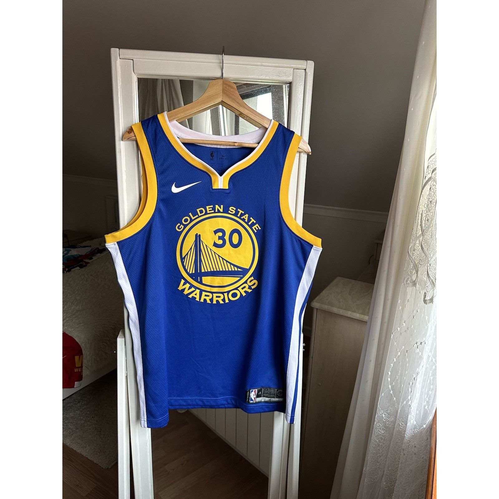 Nike Mens Nike Nba Golden State Warriors Stephen Curry Basketball Size US L / EU 52-54 / 3 - 3 Thumbnail