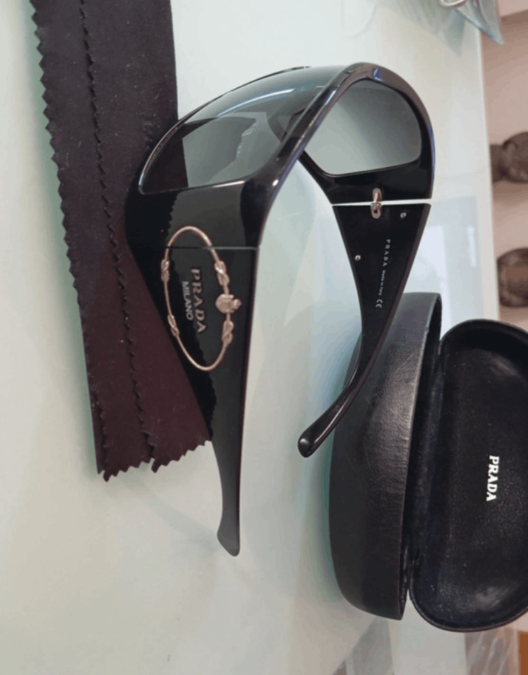 Prada PRADA Sunglasses Rectangle Wrap Shield Metal Symbole RI920 Size ONE SIZE - 5 Thumbnail